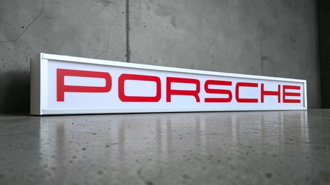 beautifull exclusive Porsche advertising lamp / light...