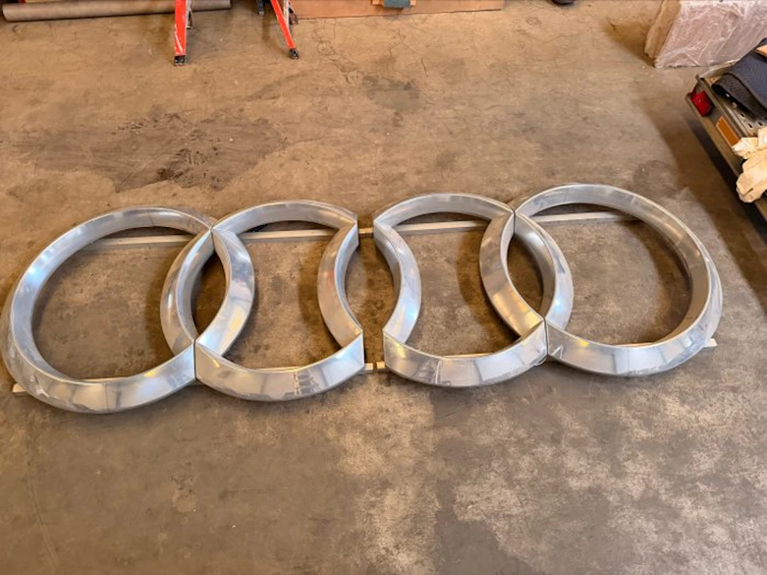 Audi - Audi four rings sign - Unknown - Lighted sign...