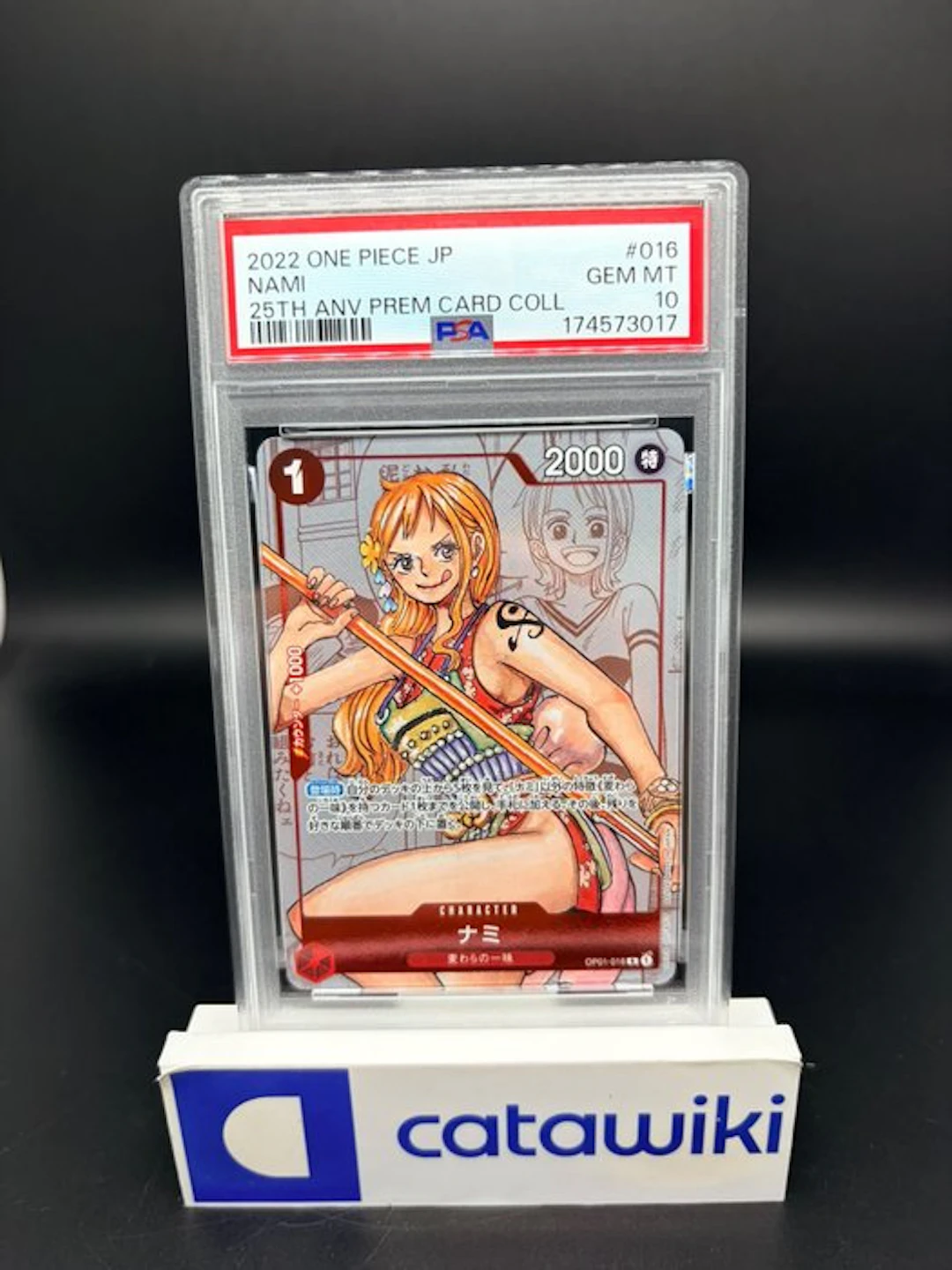 One Piece - 1 Graded card - Nami R-P - OP01-016 - PSA 10...