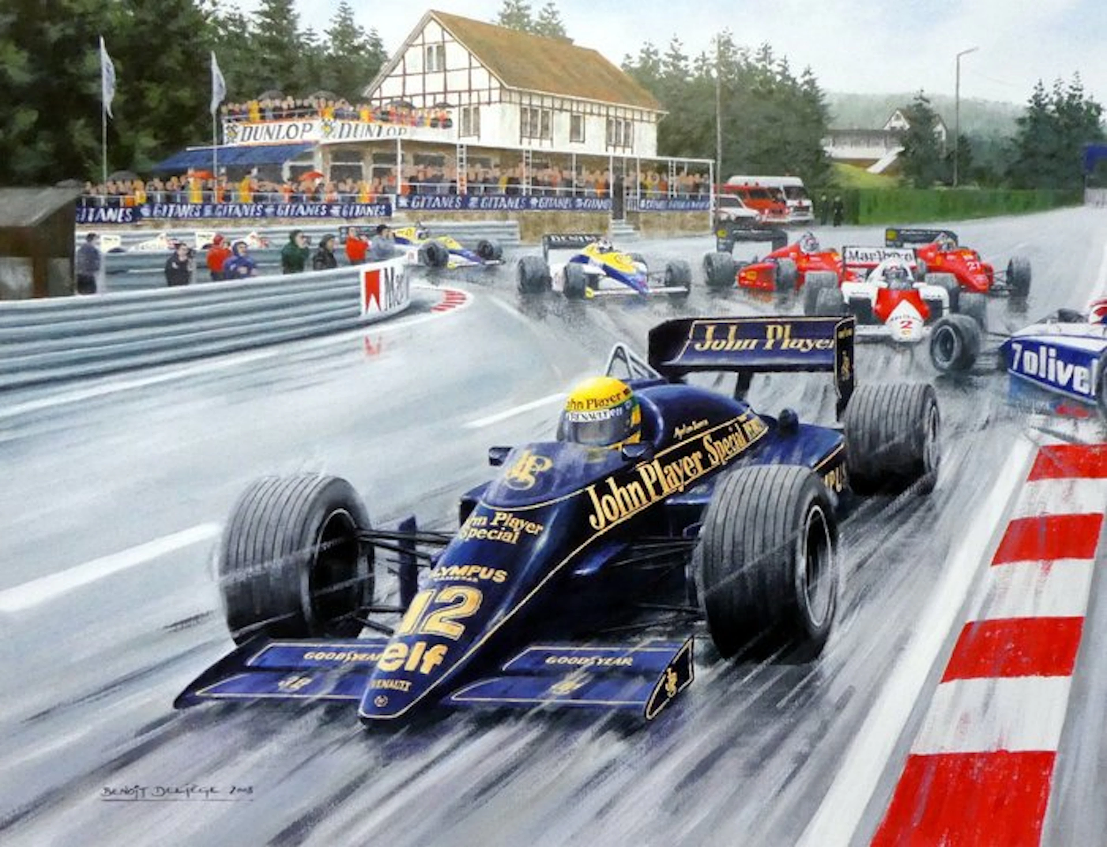 Lotus-Renault 97T/4 #12 Ayrton Senna Winner Belgium Grand...