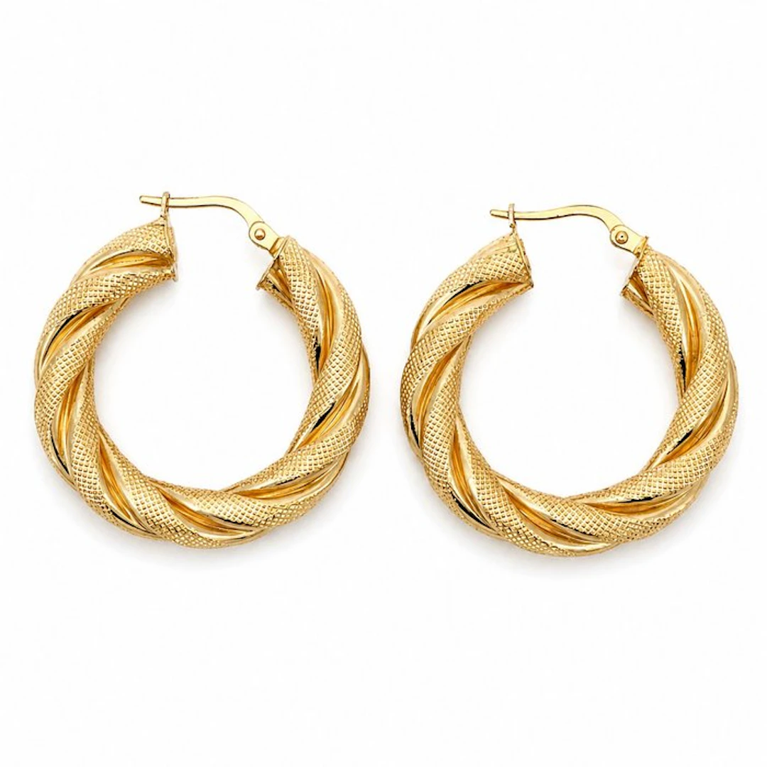 UnoAErre - Earrings - 18 kt. Yellow gold - Made in Italy - Handmade