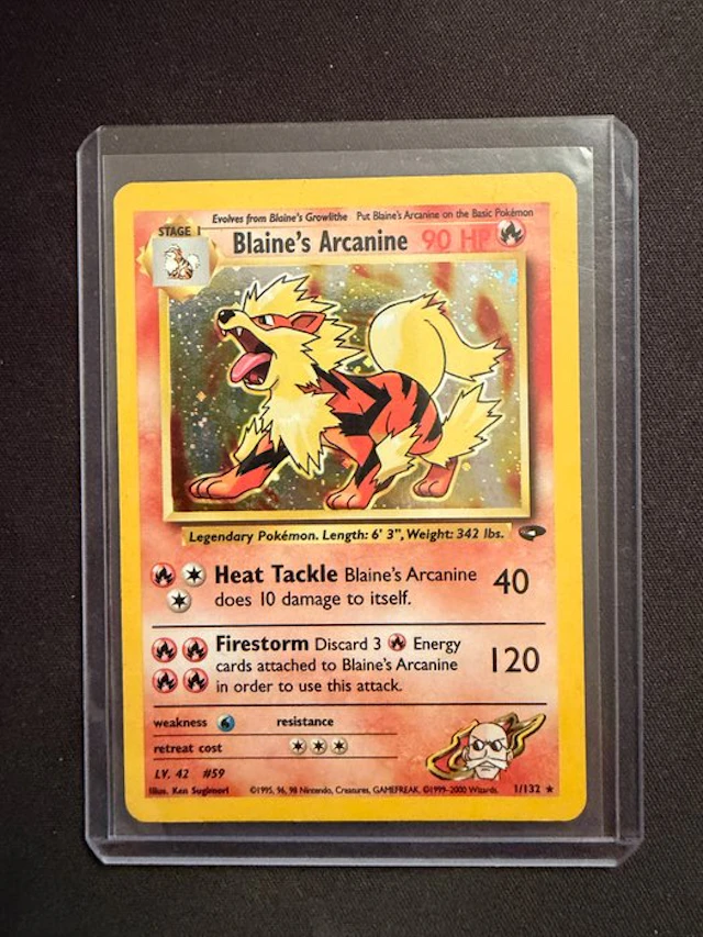 Pokémon - 1 Card - Arcanine, Blaine 11/132 Foil - WOTC - Gym Heroes