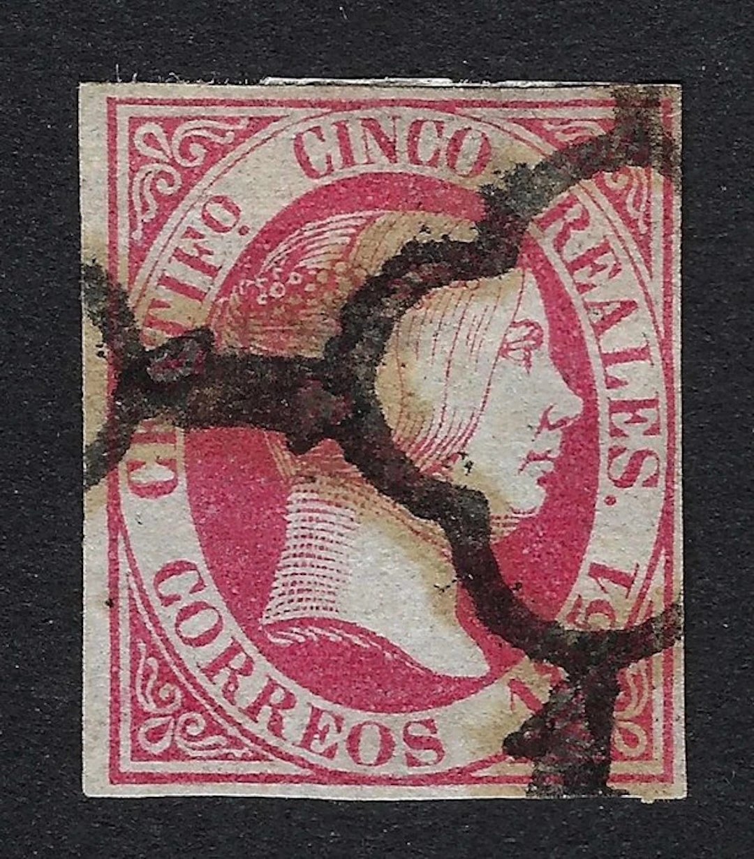 Spain 1851 - Isabel II 5r Rosa - Edifil Nº 9