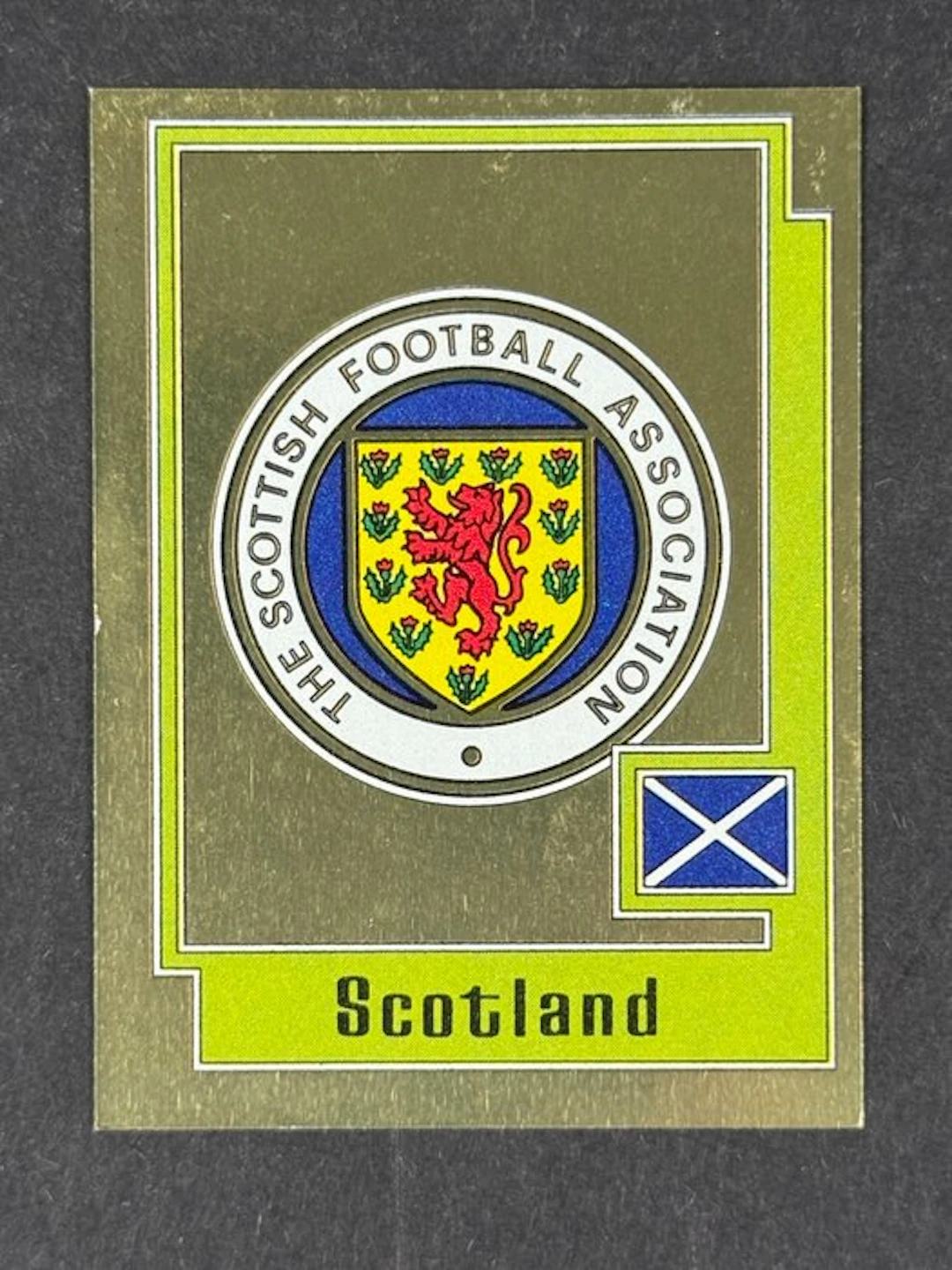 1980 Panini #244 Europa 80 - Badge: Scotland - 1 Sticker - Mint (M)