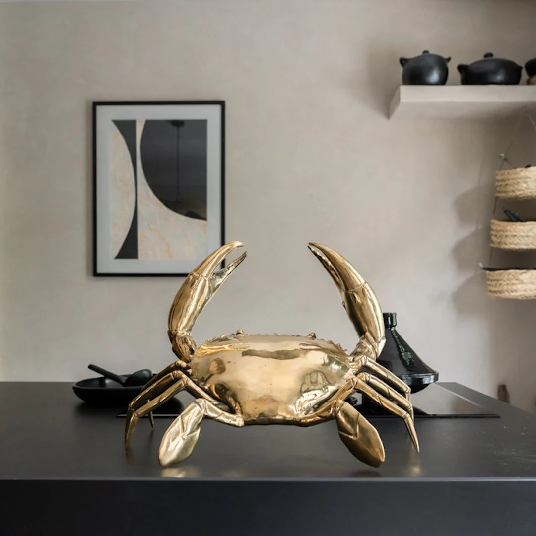 Sculpture, Sooka Interior - Extra Large Crab Sculpture - 34 cm - Bronze