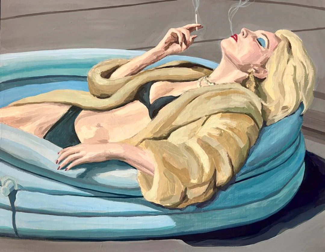 Antonio Valenzuela - A cigarette afterwards - acrílic on wood