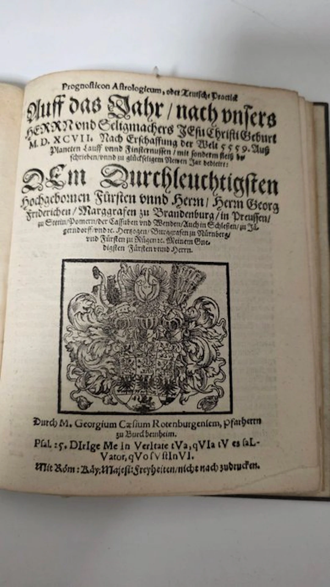 Georg Caesius (Georgium Caesium Rotenburgensem) - Prognosticon Astrologicum