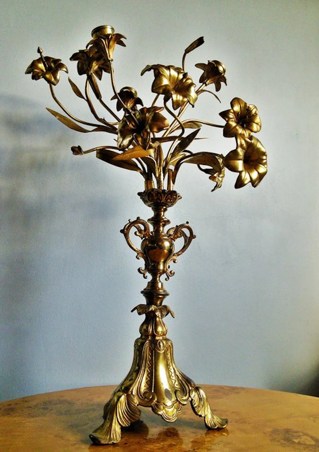 Candelabrum Antique French altar candelabrum with a...