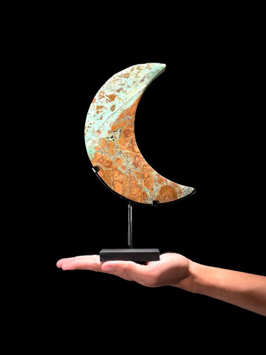 NO RESERVE PRICE - Wonderful Green Smithsonite Crescent...