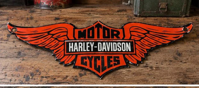 Harley-Davidson - Harley-Davidson Motor Cycles - Enamel sign - Enamel, Metal