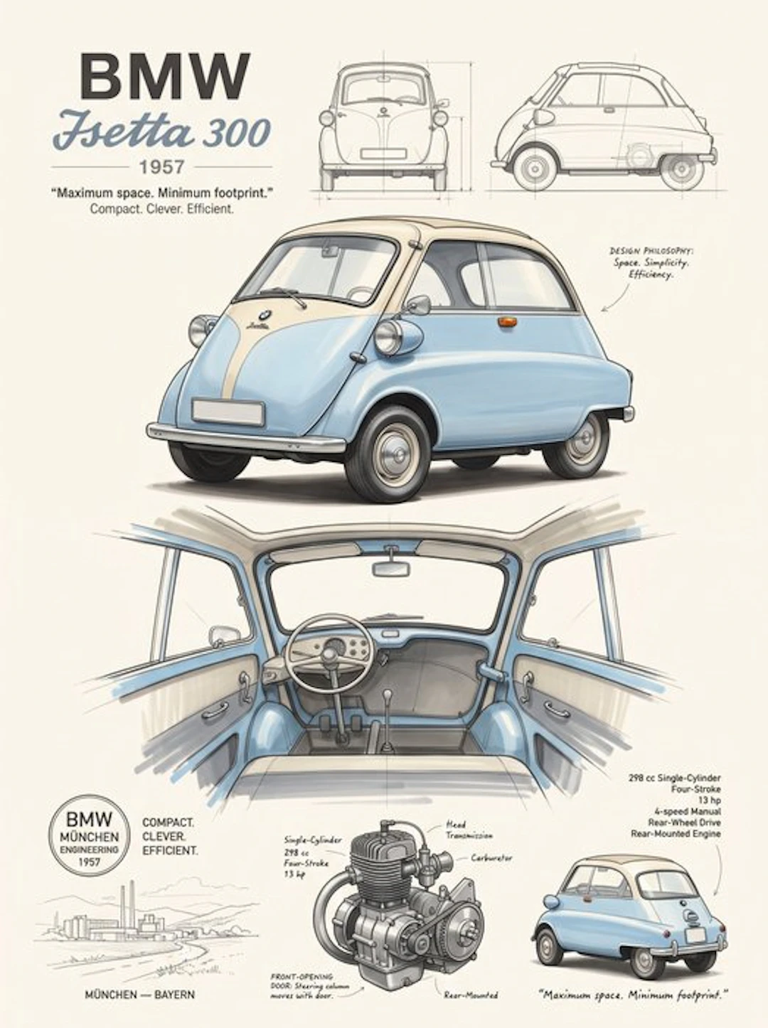 Shmidt.Art - BMW - BMW Isetta 300 - 1950s