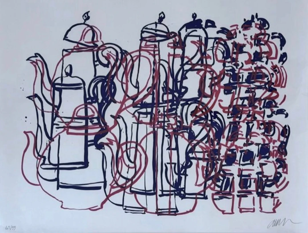 Arman (1928-2005) - Fragmentation of Coffee and Tea Pots