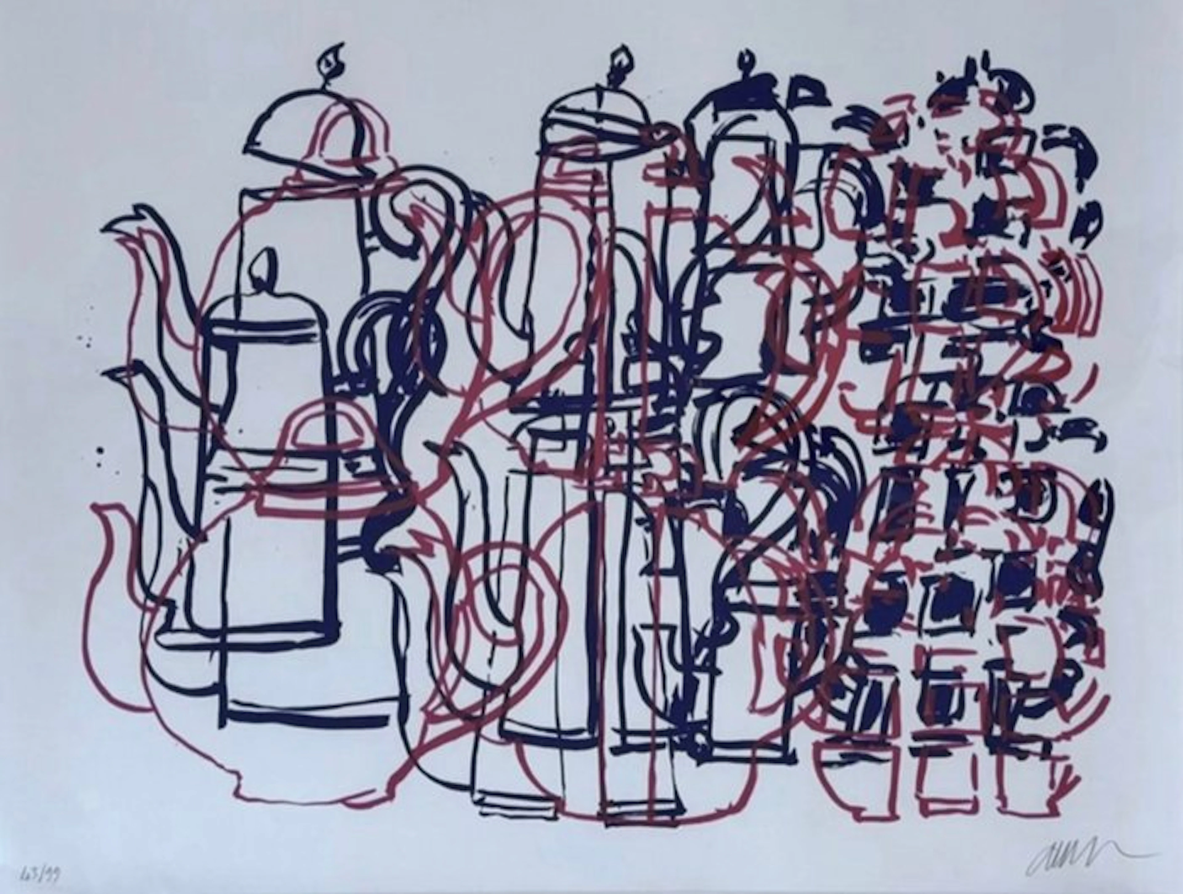 Arman (1928-2005) - Fragmentation of Coffee and Tea Pots