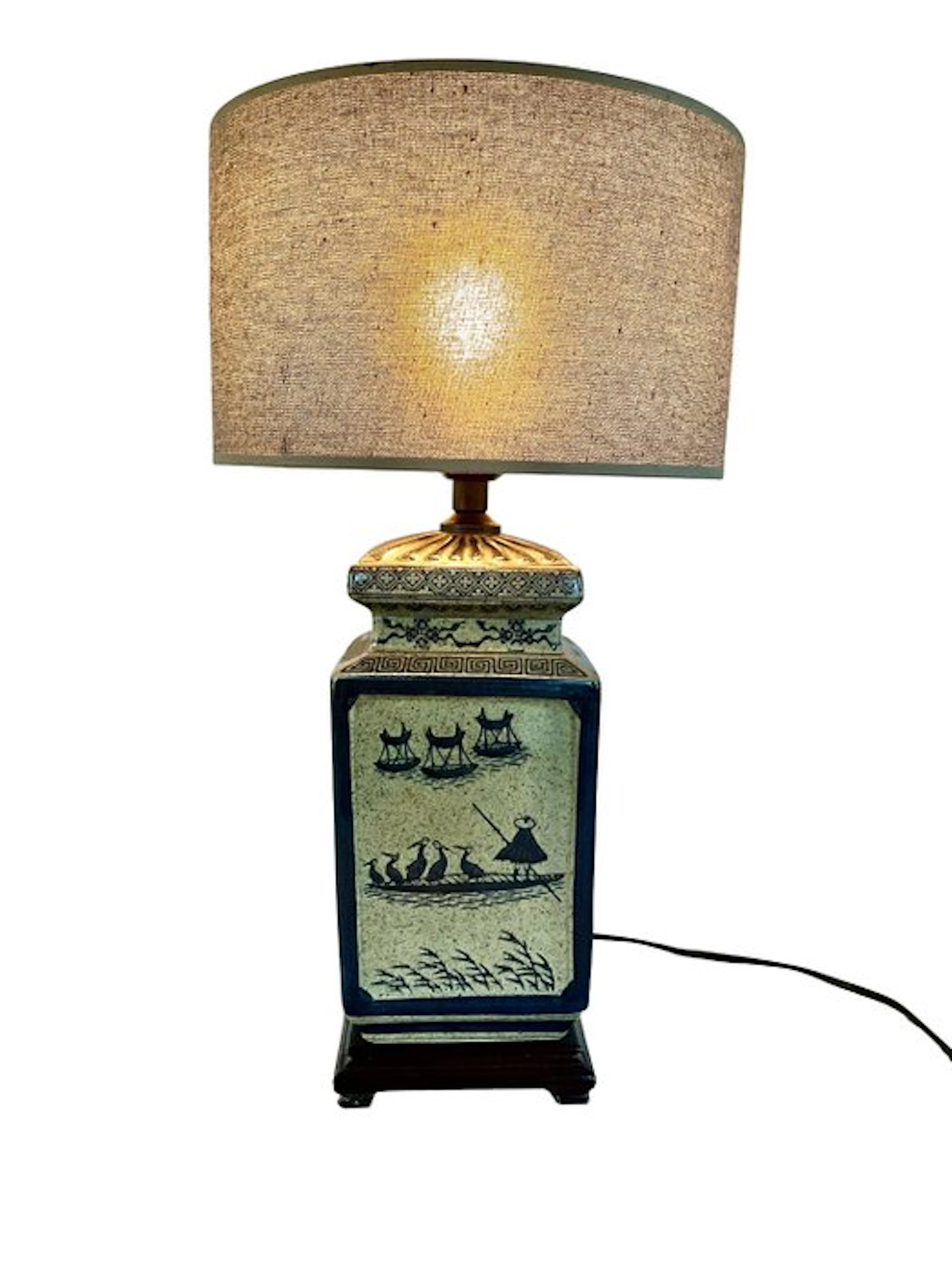 Lamp - Textile, Wood, Earthenware