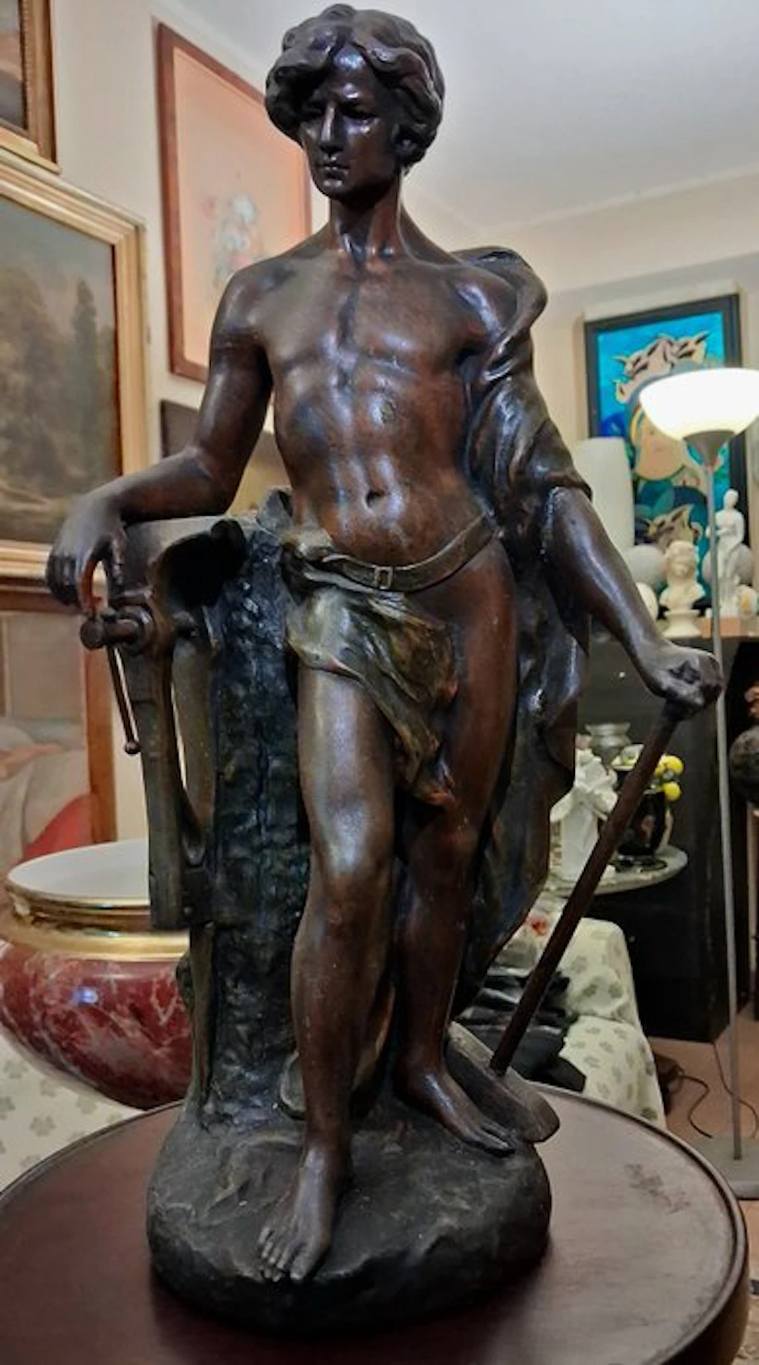 Sculpture, Le Travail - 41 cm - Alloy