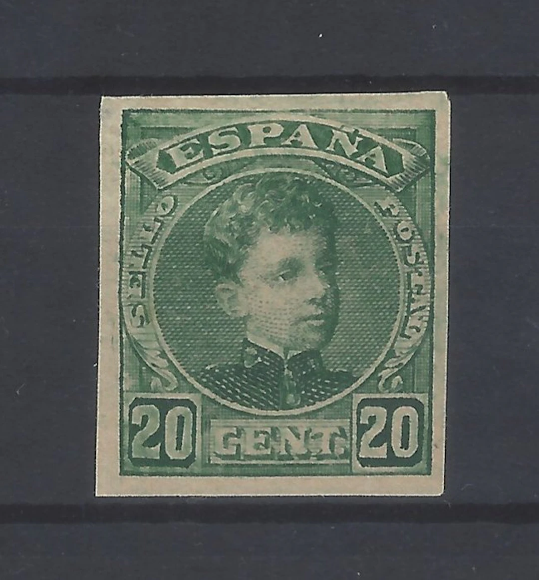 Spain 1901/1905 - Alfonso XIII - color error - green - Edifil nº 247scc