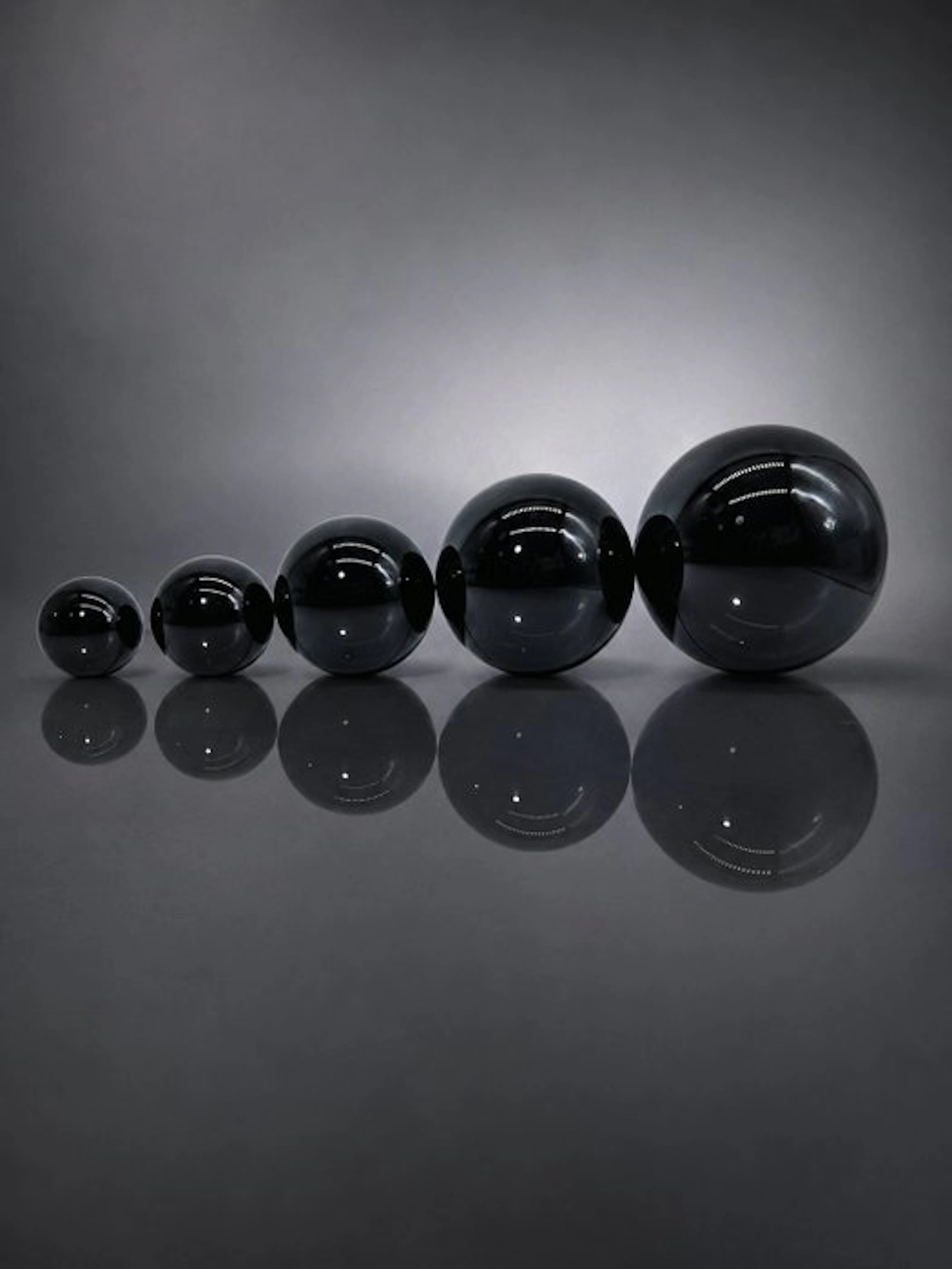 Natural Black Obsidian Spheres Set – Decorative and...