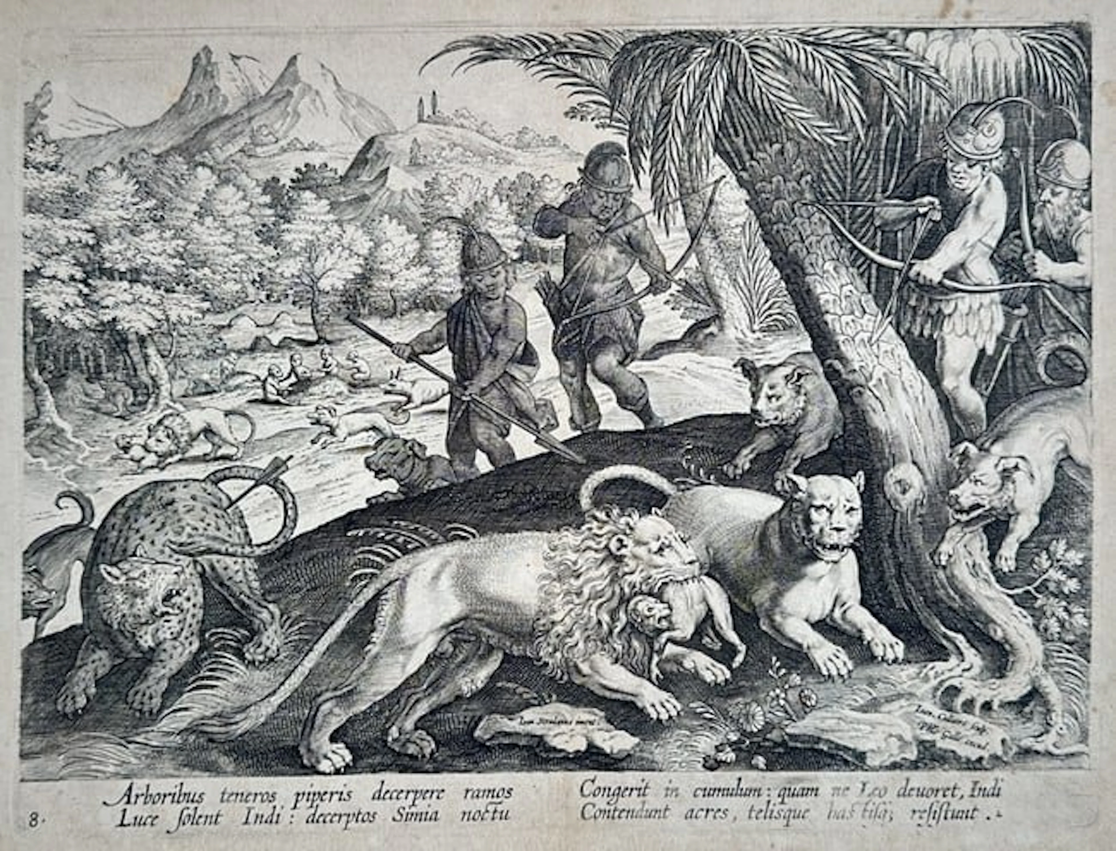 Johannes Stradanus (1523-1605) - Indians Hunting Wild Beasts