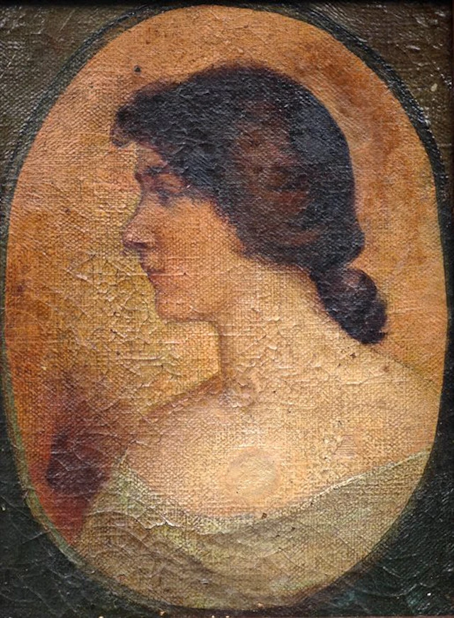 École française (XIX) - La Jeune Femme de profil - NO RESERVE
