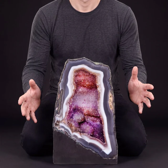 Top Quality - Vivid Amethyst & Agate - 34x20x18 cm - Geode- 15.6 kg
