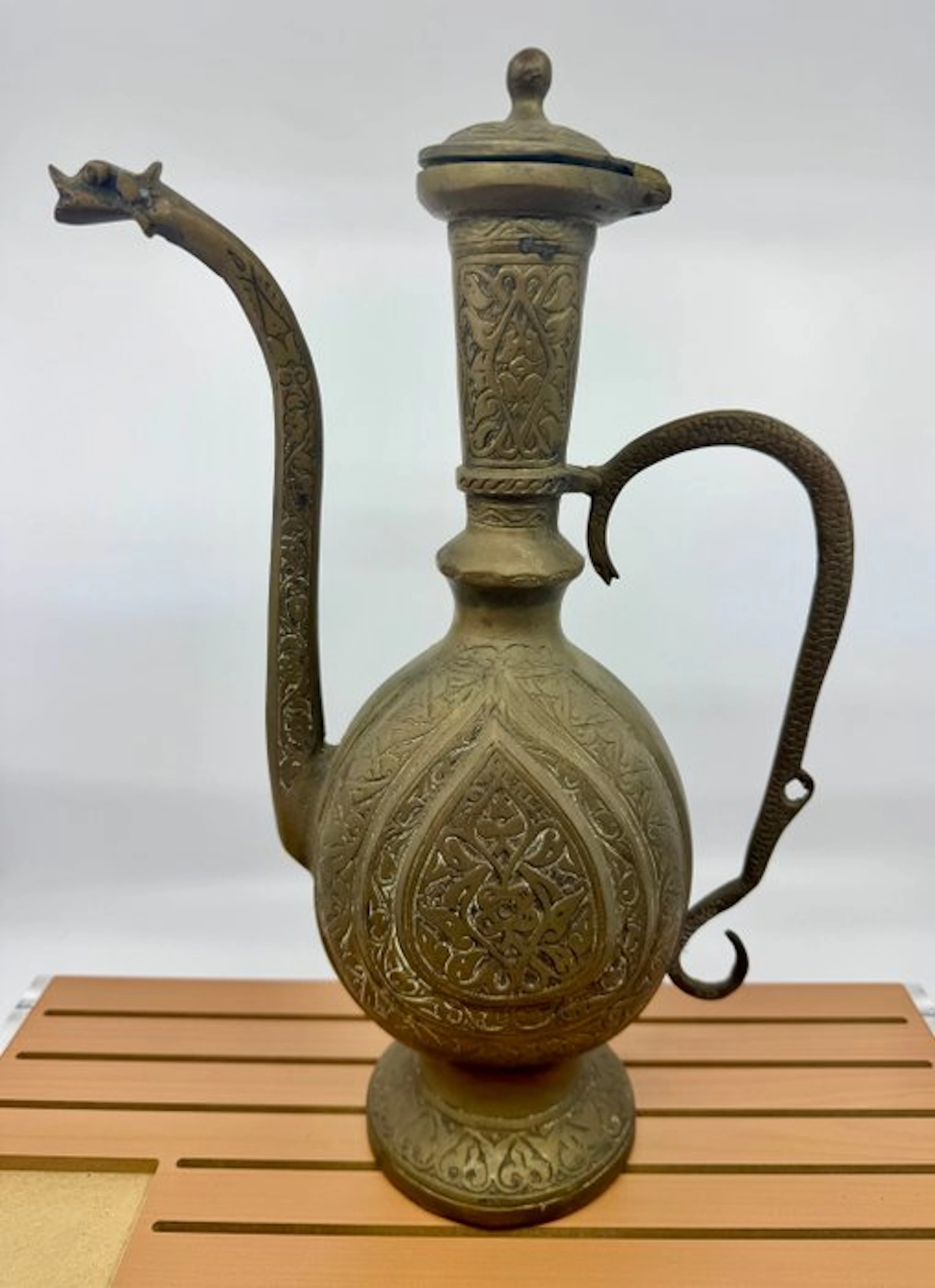 Ewer - Large antique Indo-Islamic Aftaba – North India –...