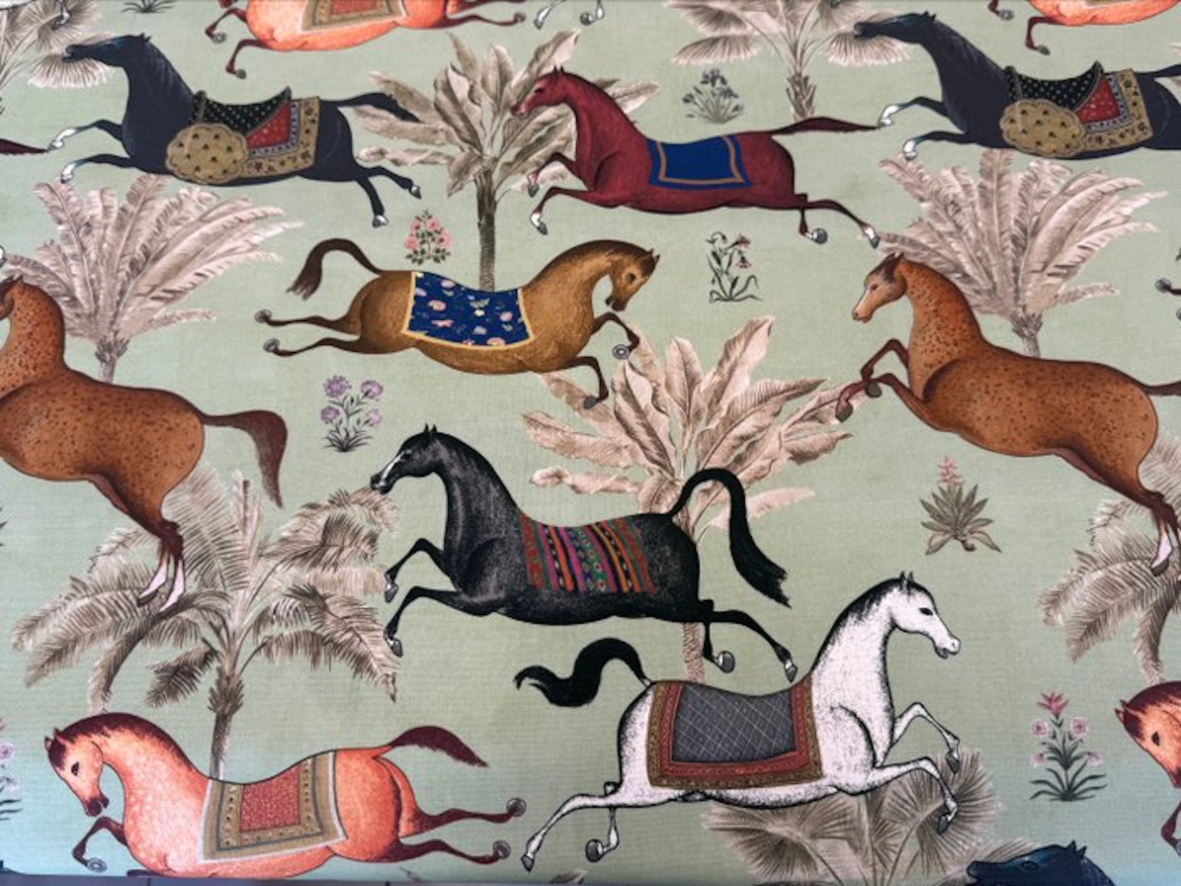 GCFabrics – Royal Horses in the Palm Garden – Exclusive...
