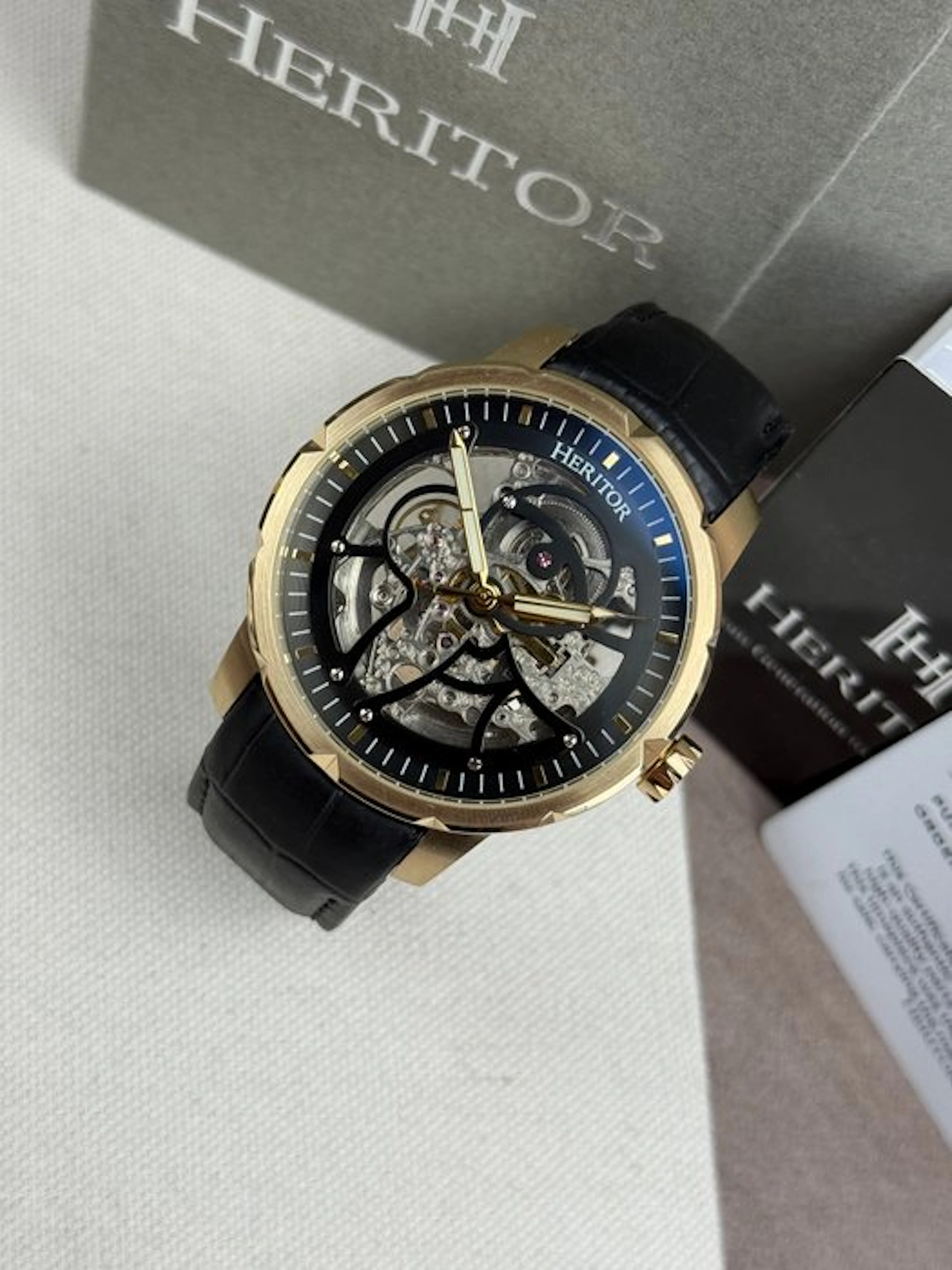 Heritor - Heritor Automatic Ryder Skeleton - Black/Gold...