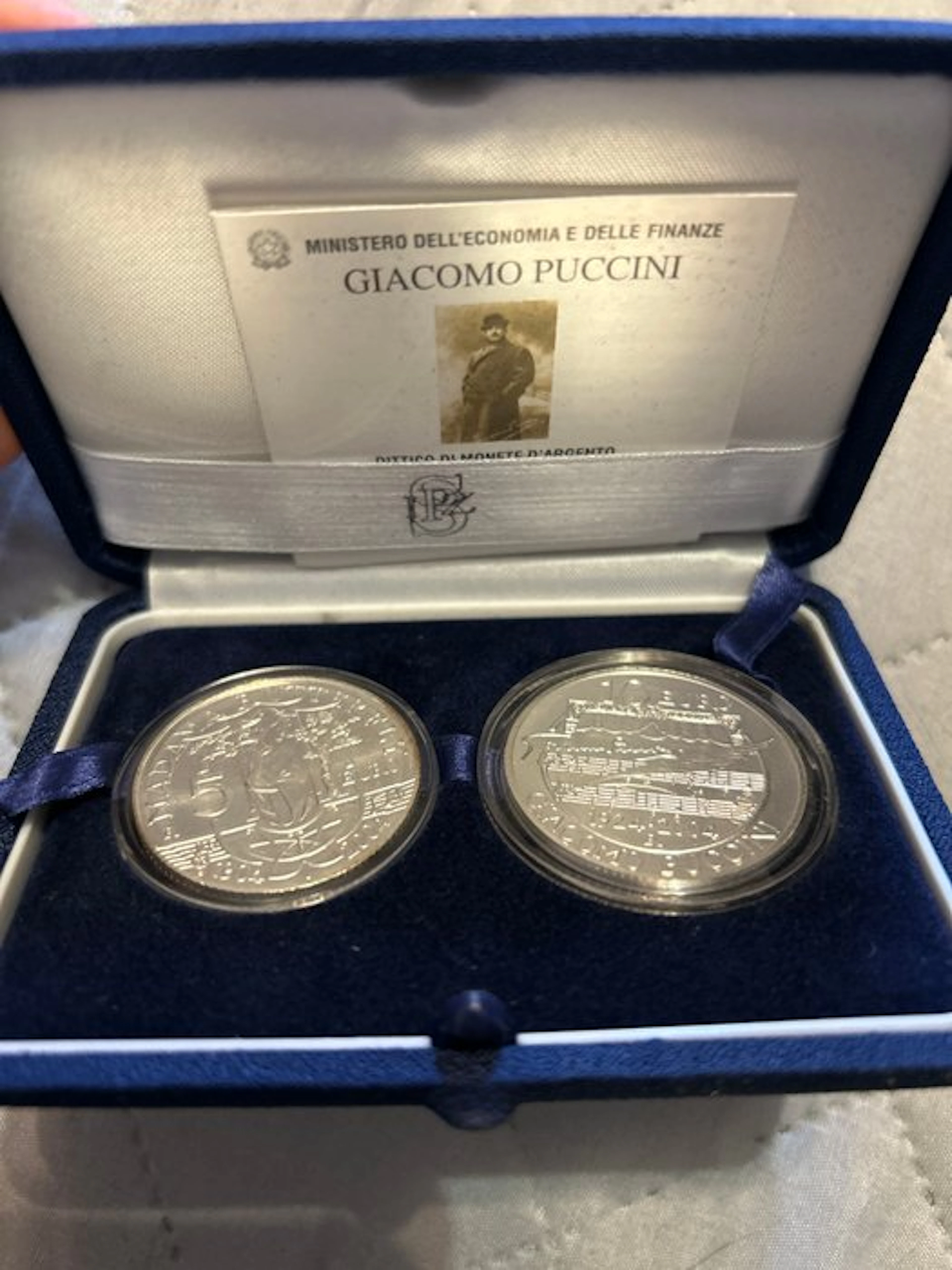 Italy. 5 Euro / 10 Euro 2004 "Giacomo Puccini" Dittico (No reserve price)