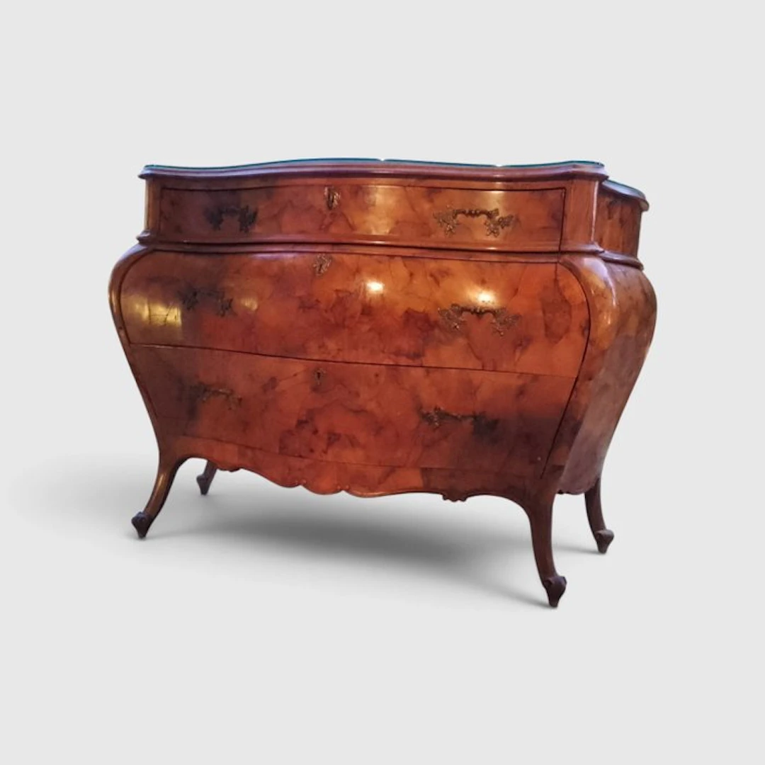 Chest of drawers - Burr walnut - Walnut burl veneer dresser.