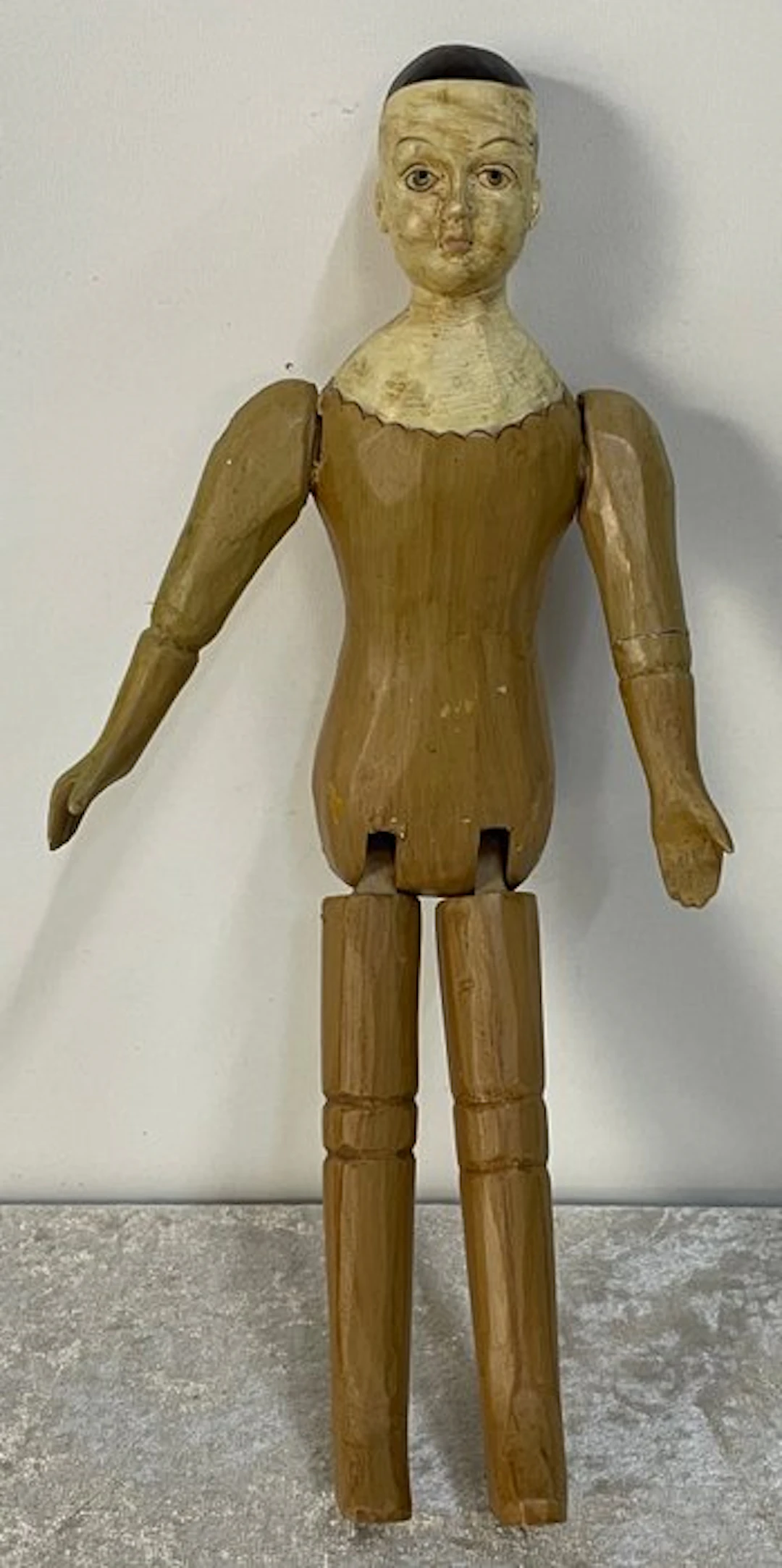 Statue, Ledenpop - 31 cm - Wood