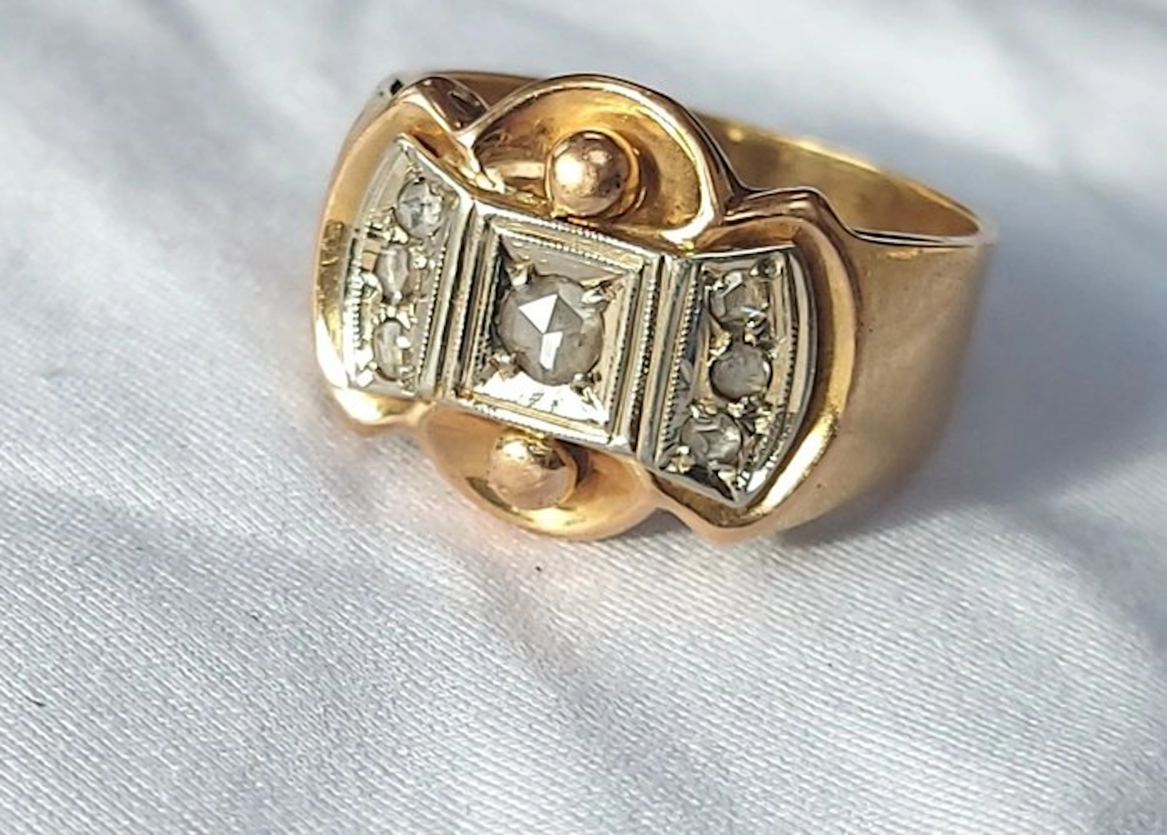 Ring - 18 kt. Yellow gold Diamond (Natural) - Diamond