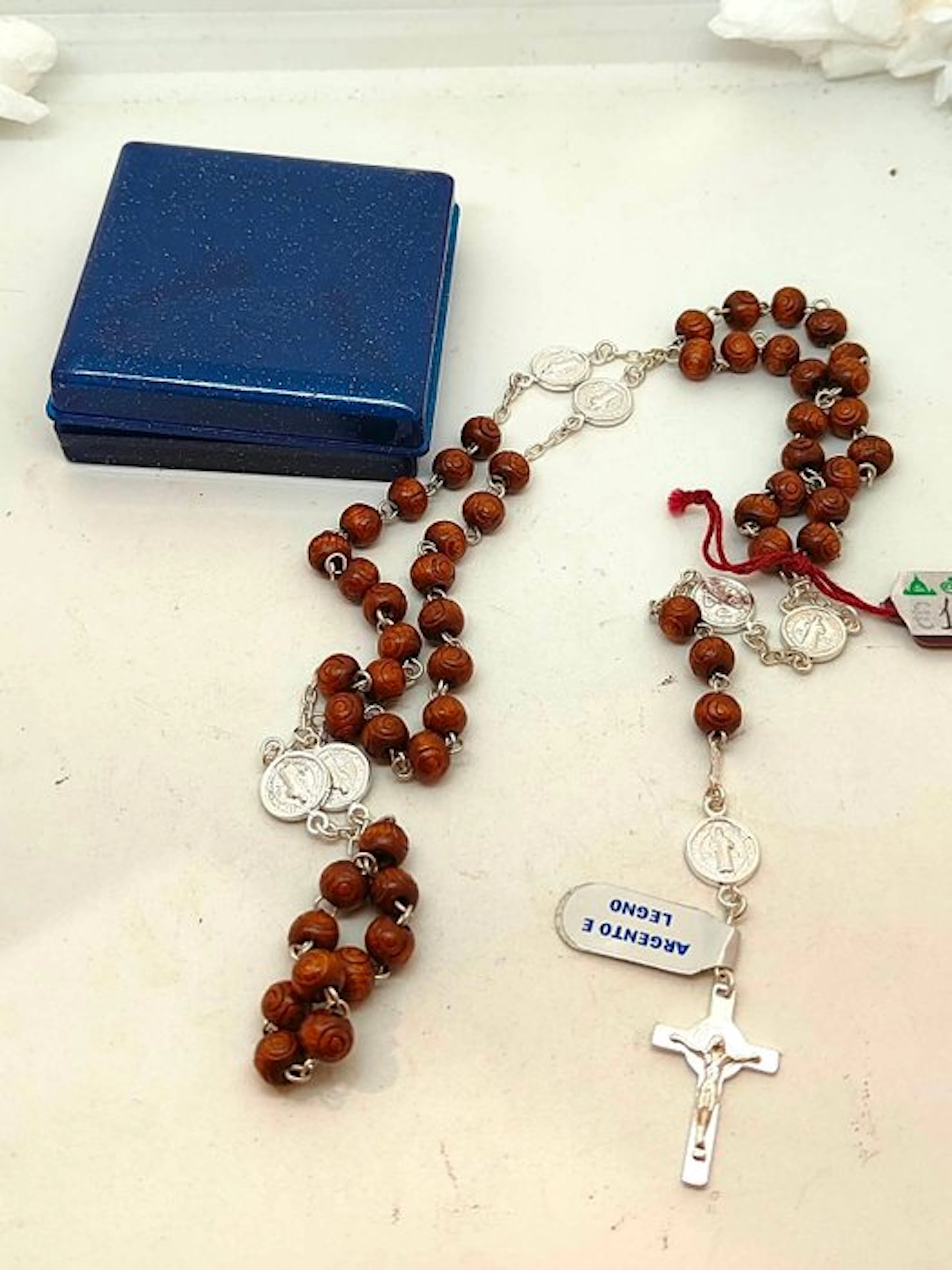 Rosary - Rare rosary in 925 silver and wood, magnificently crafted. - 2000-2010