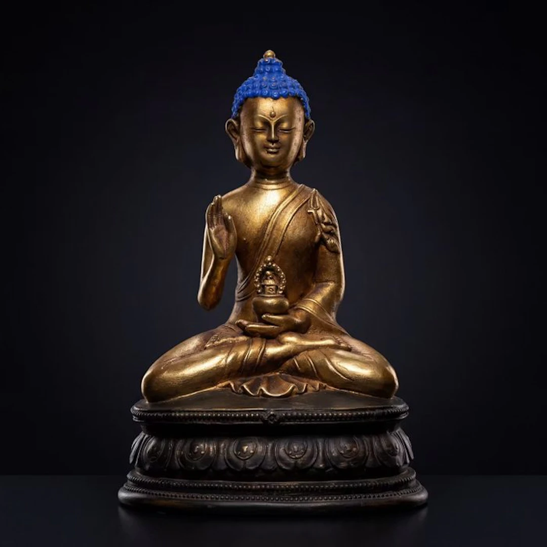 Statue, Boeddha 22 cm - 22 cm - Resin