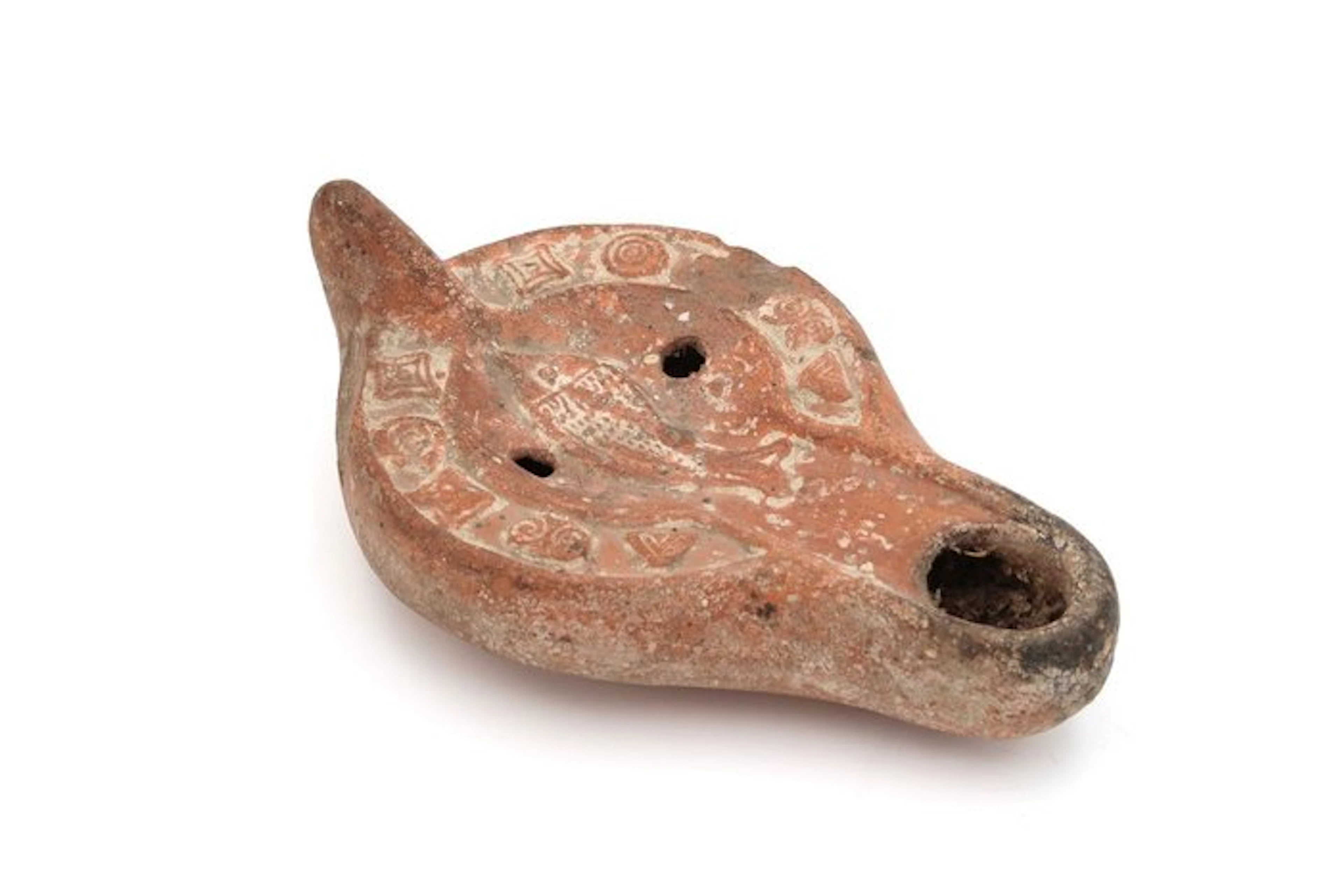 Late Roman/Early Byzantine Ceramic Oil lamp - 15 cm (No reserve price)