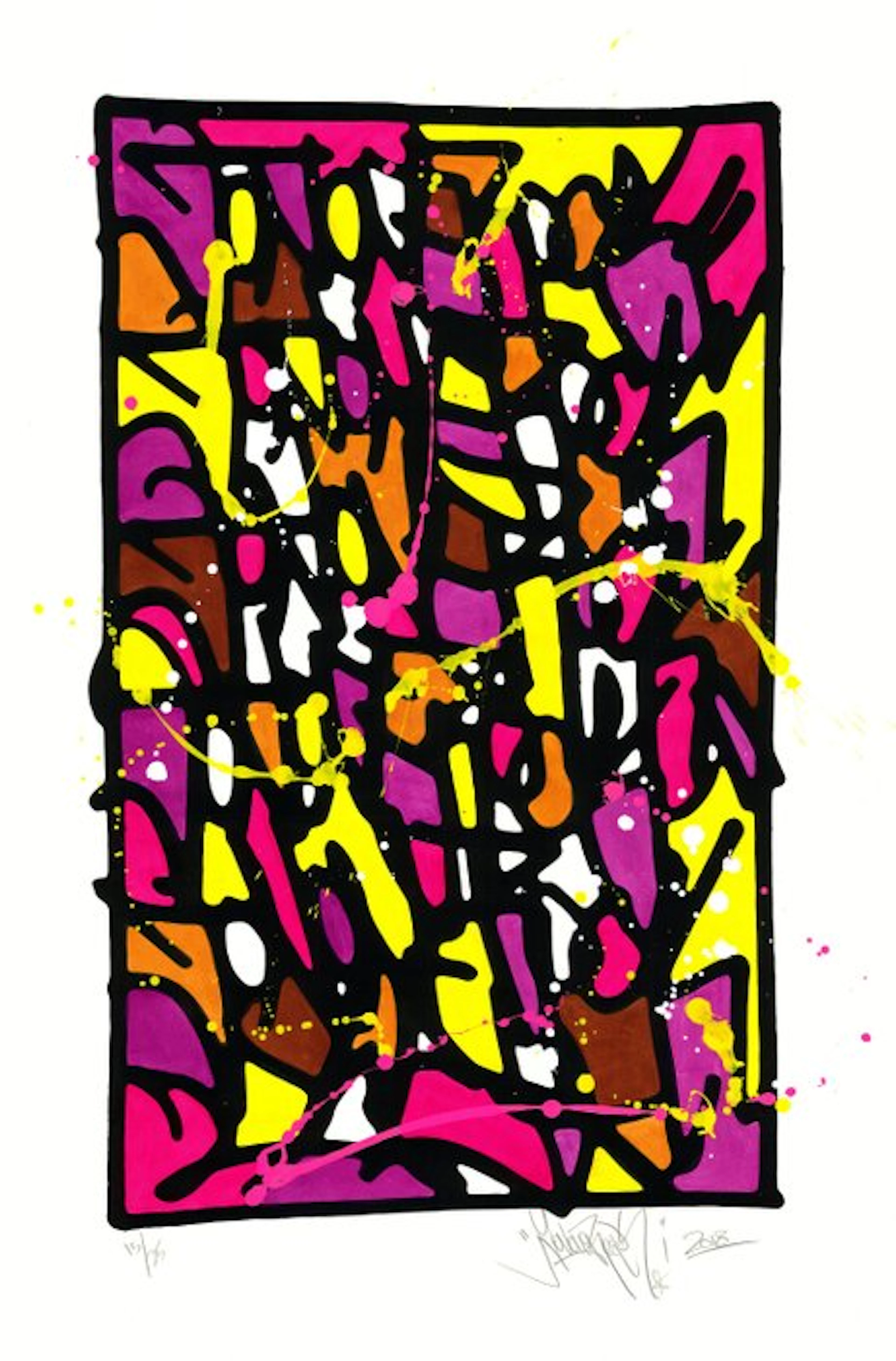 Jonone (1963) - Composition (HPM), 2018 - Rehaussée à la main