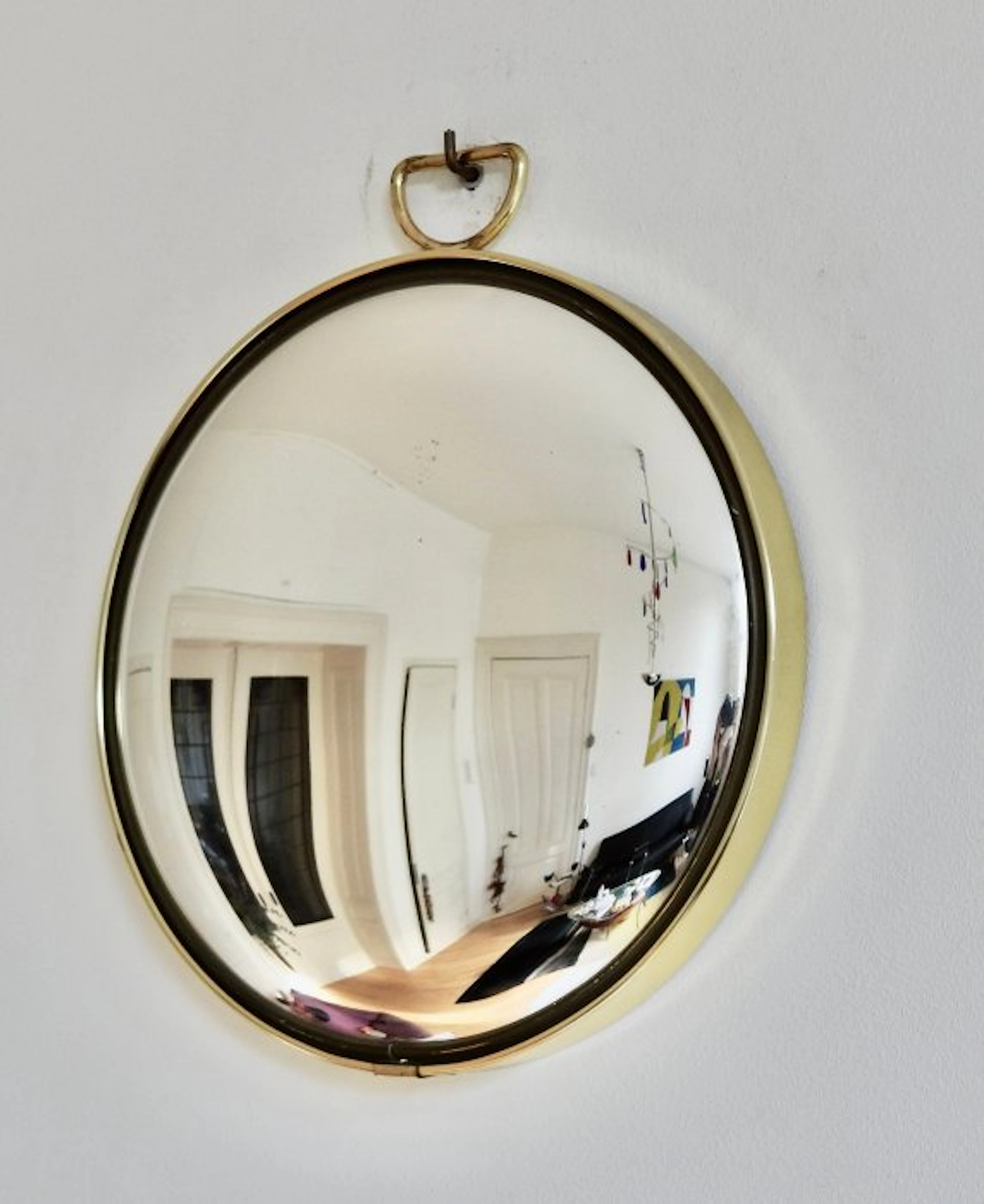 Mirror - glass, brass - Bolle Butler Spiegel
