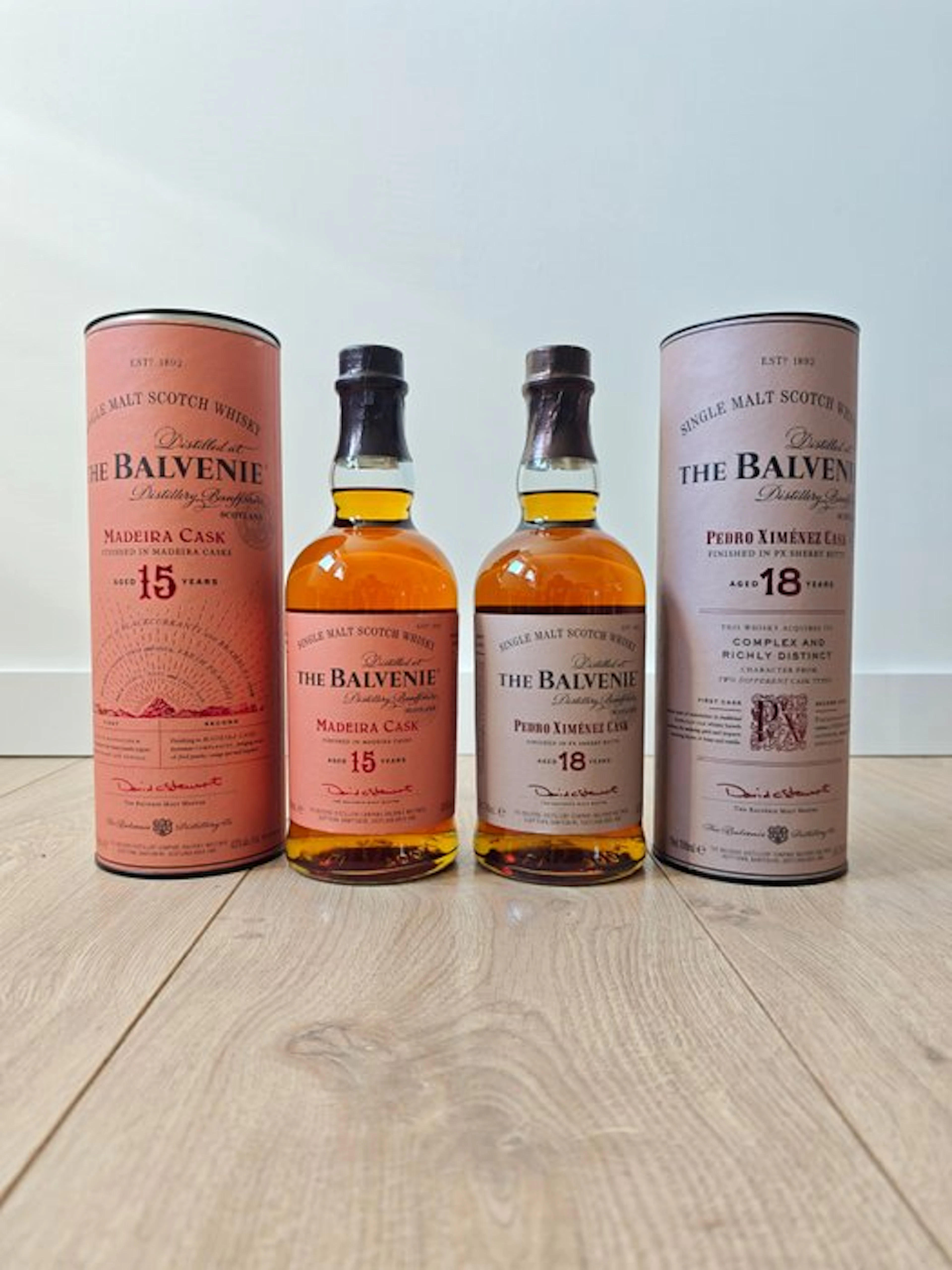 Balvenie 15yo Madeira Cask & 18yo Pedro Ximénez Cask - 70cl - 2 bottles