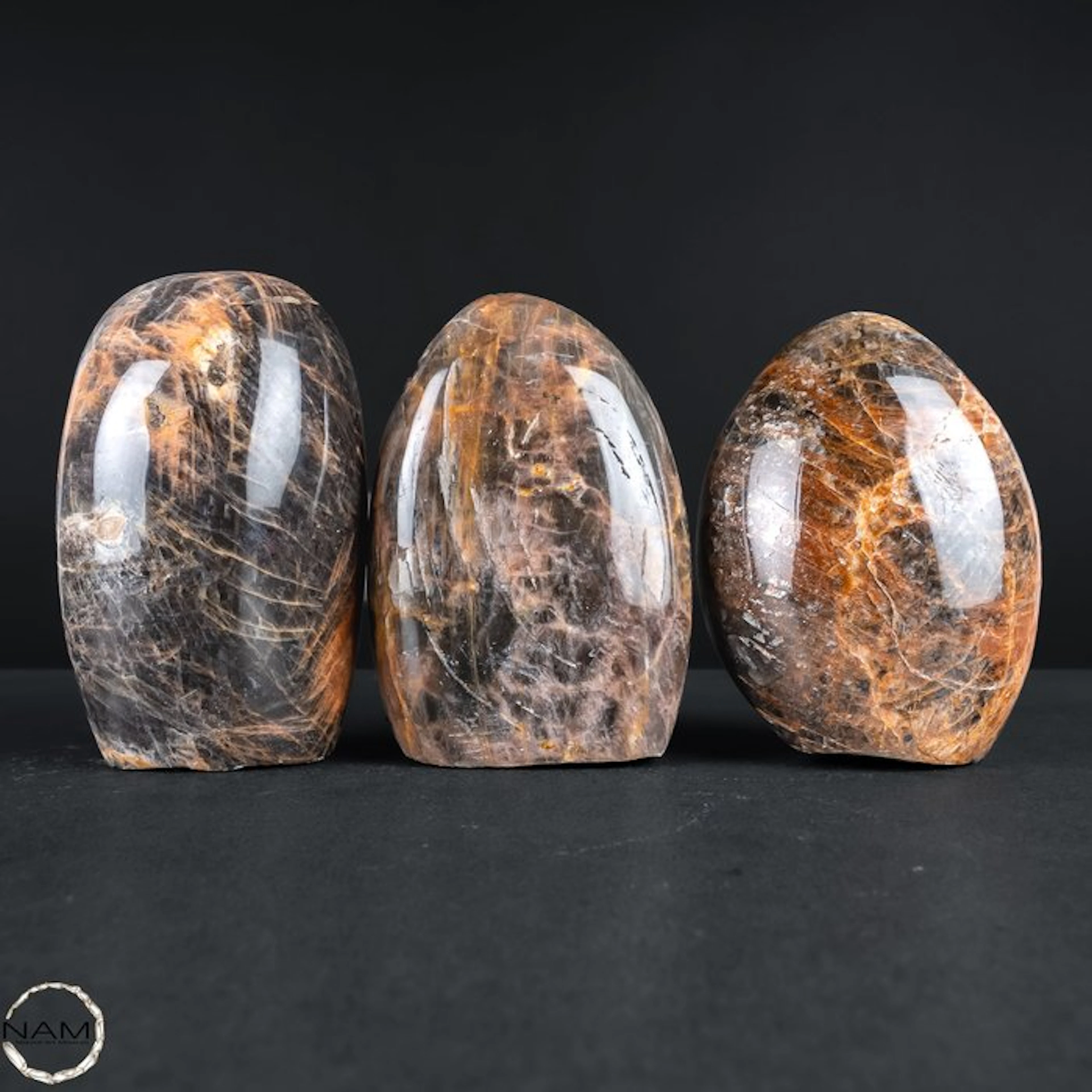 Noble Moonstone Freeform Set – Three hand-polished...