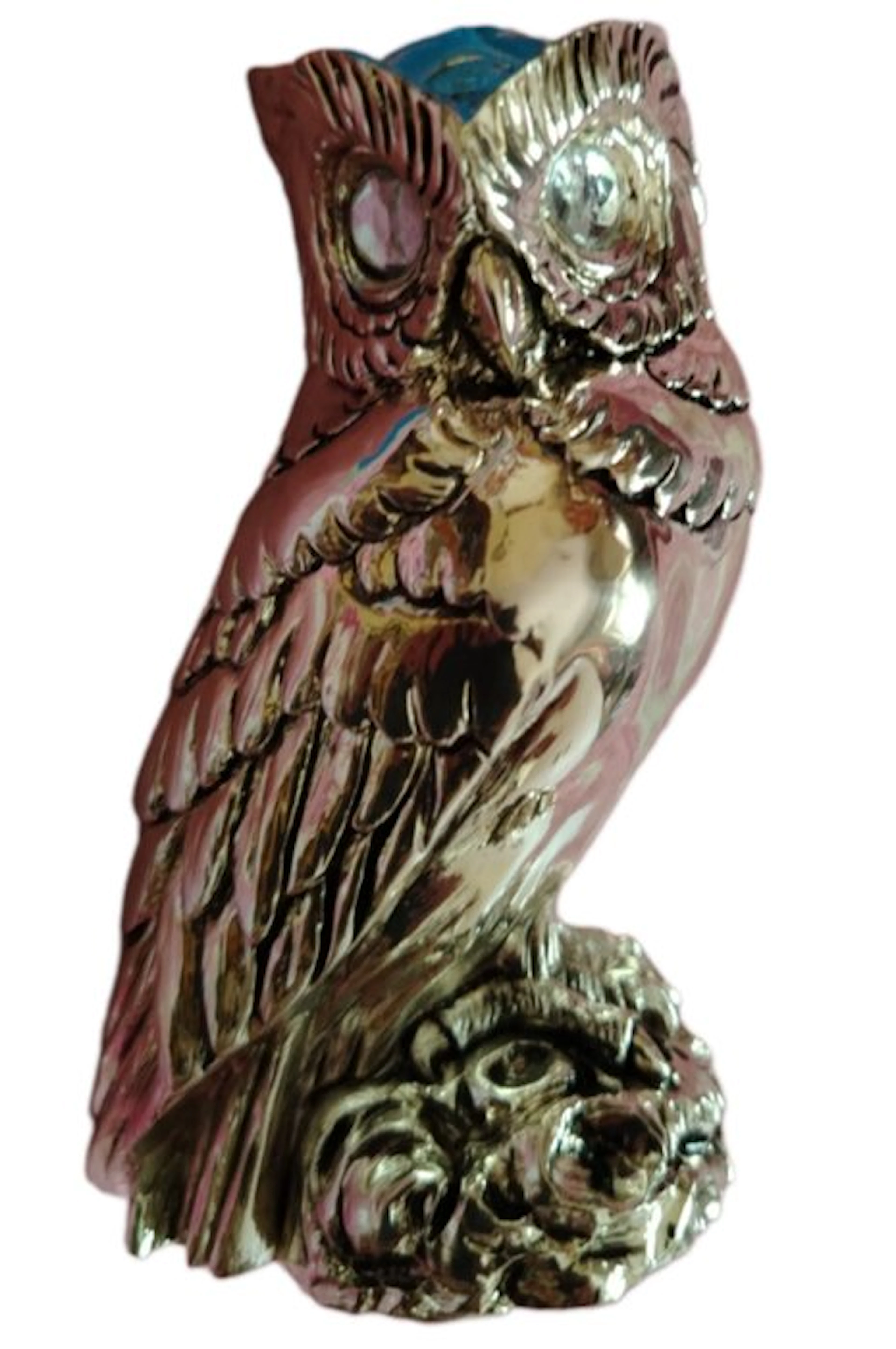 lully argenti - Figure - Gufo laminato argento con occhi...