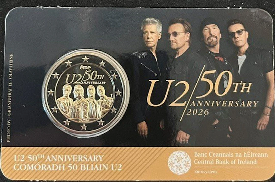 Ireland. 2 Euro 2026 "U2" (1 coincard) (No reserve price)