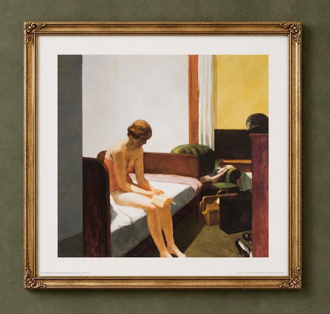 Edward Hopper (1882-1967) (after) - "Hotel Room, 1931" - (70x70cm)
