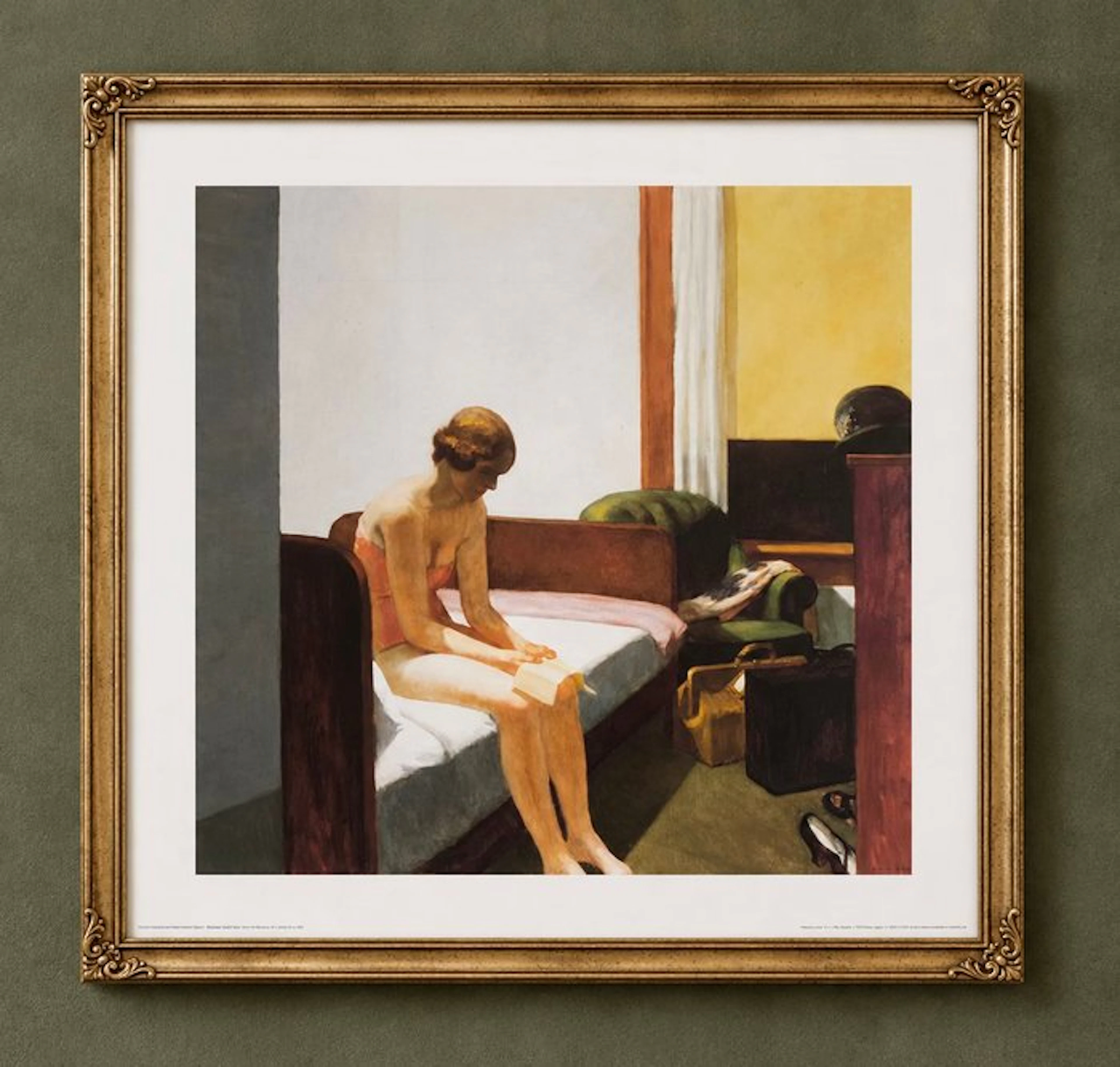 Edward Hopper (1882-1967) (after) - "Hotel Room, 1931" - (70x70cm)