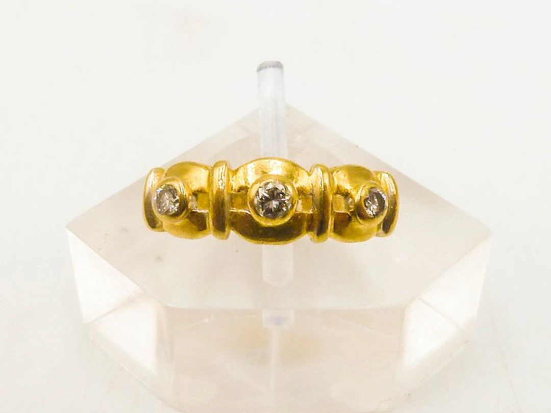 Ring - 18 kt. Yellow gold - Diamond