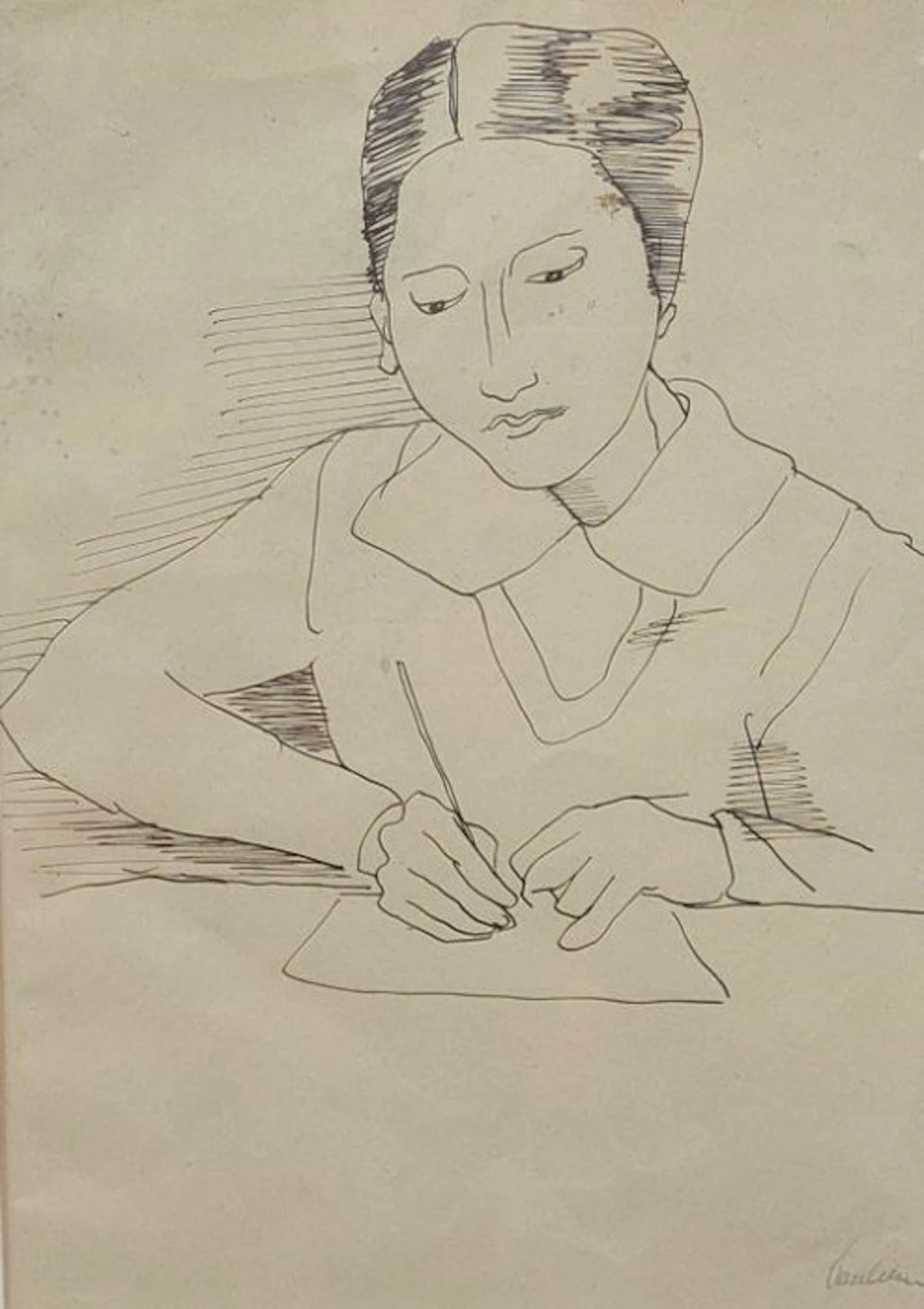 Enrico Paulucci (1901-1999) - Donna che scrive