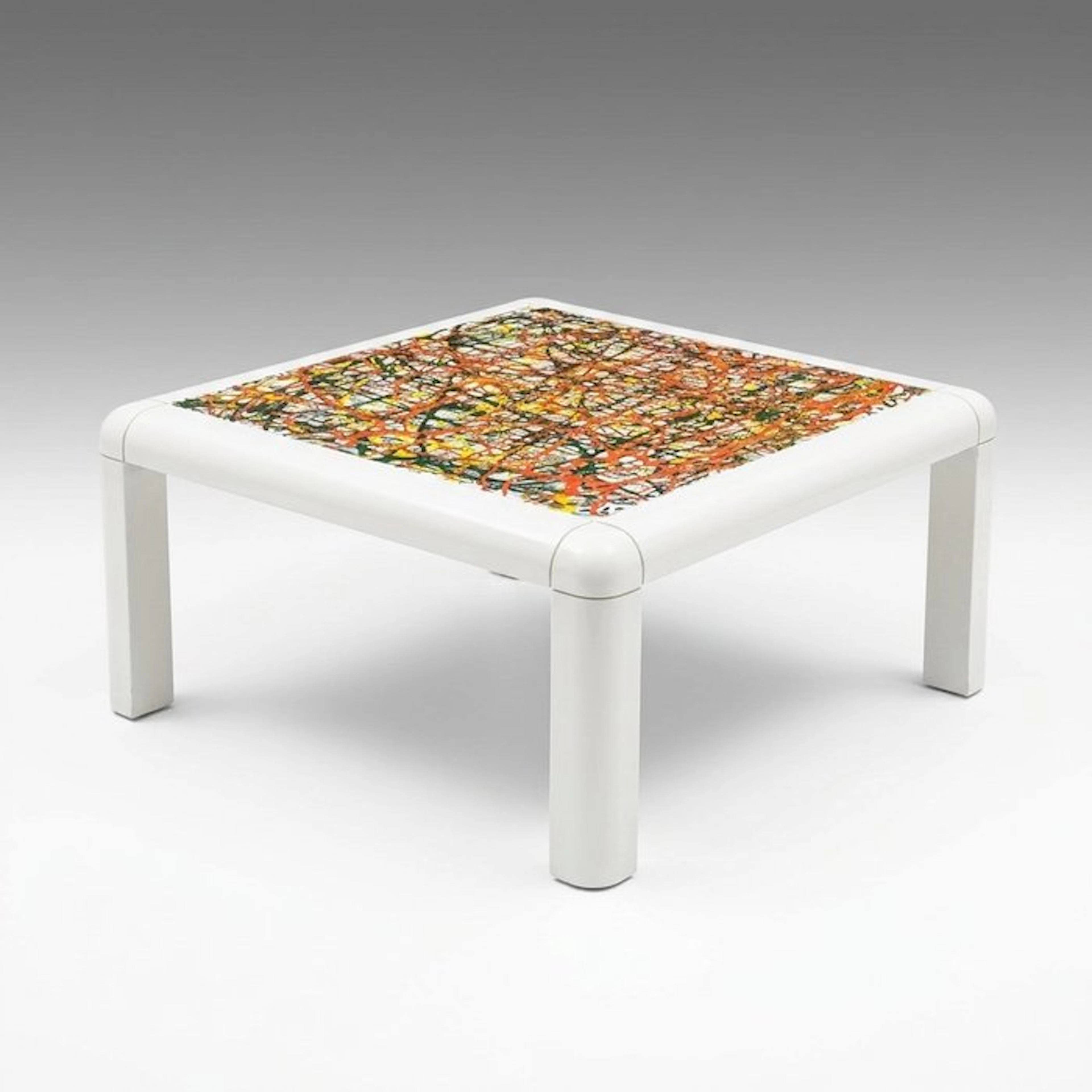 Golin Mobili - Coffee table - Jackson - dripping - Wood - After Jackson Pollock