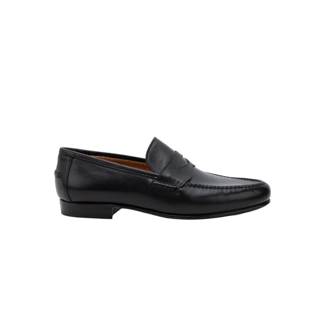 EDWARD GREEN - 7 UK - 41 IT - Leather Penny Loafer Shoes...