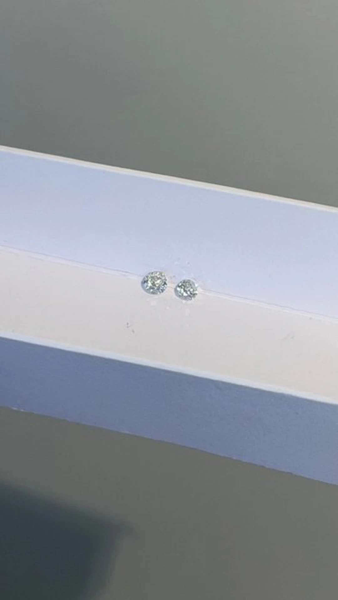 2 pcs Diamond (Natural) - 0.70 ct - Round - E
