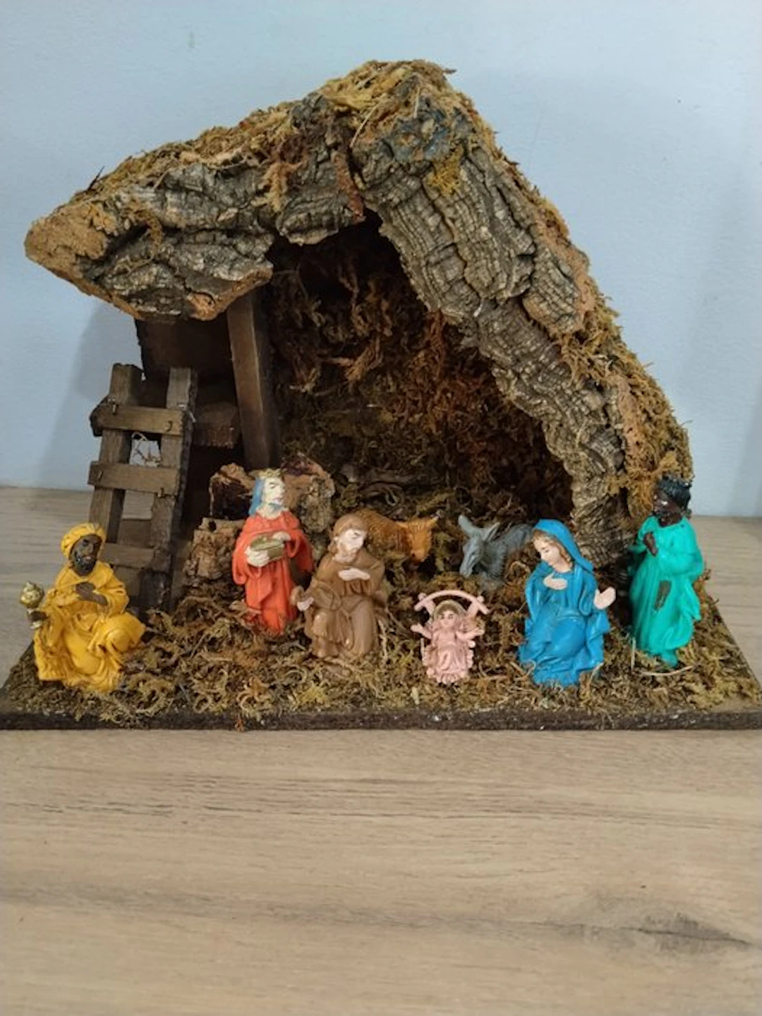 Nativity scene - Wood - Vintage Christmas Nativity Scene