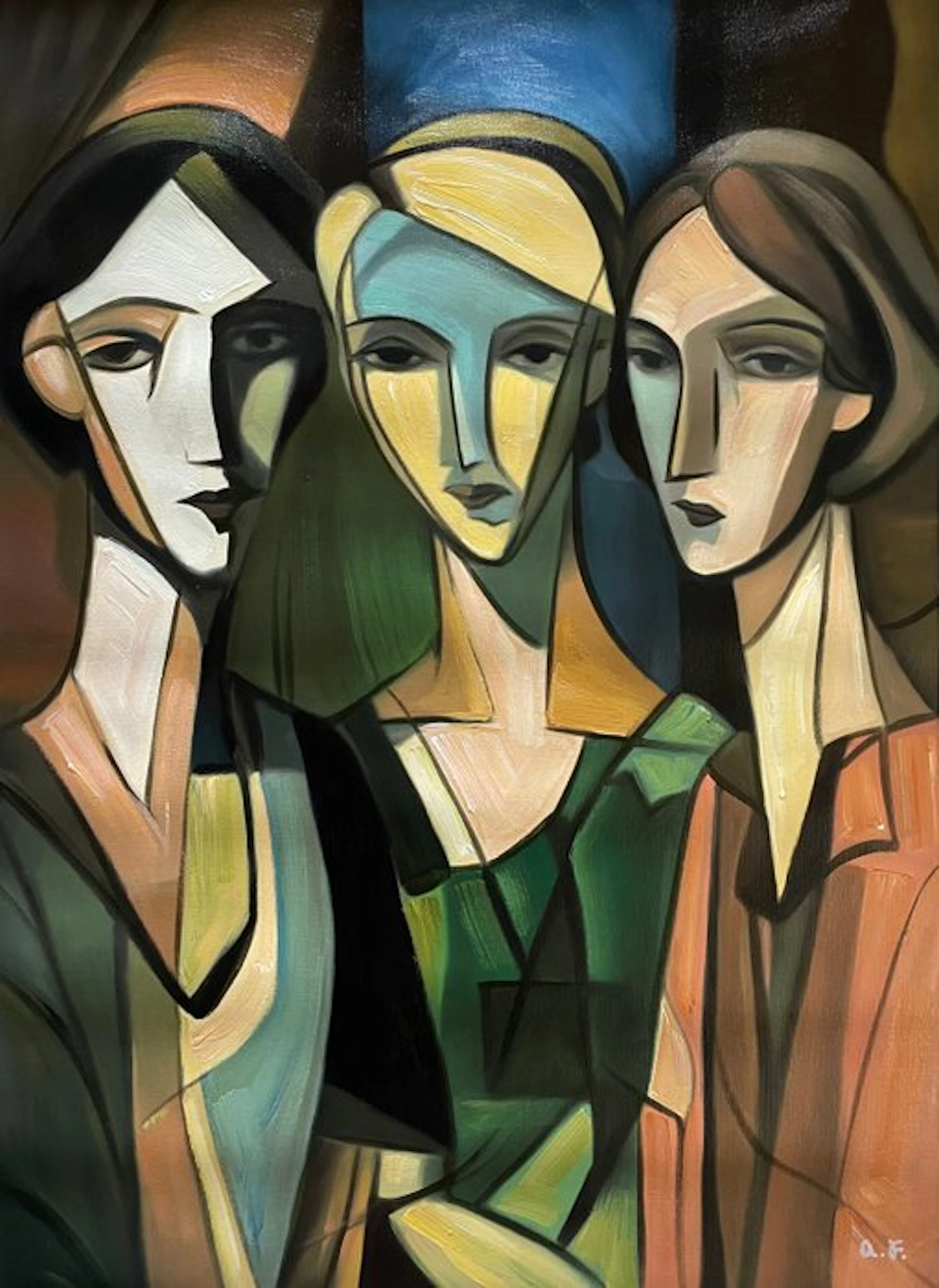 Adriano Ferretti (1976) - Trittico di donne in ombra