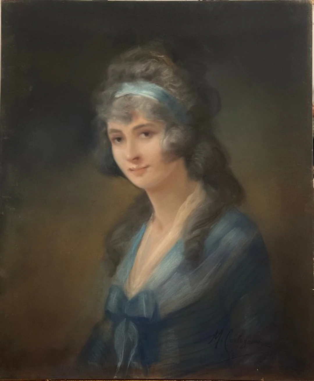 Michele Cortegiani (1857-1928) - Ritratto di Nobildonna
